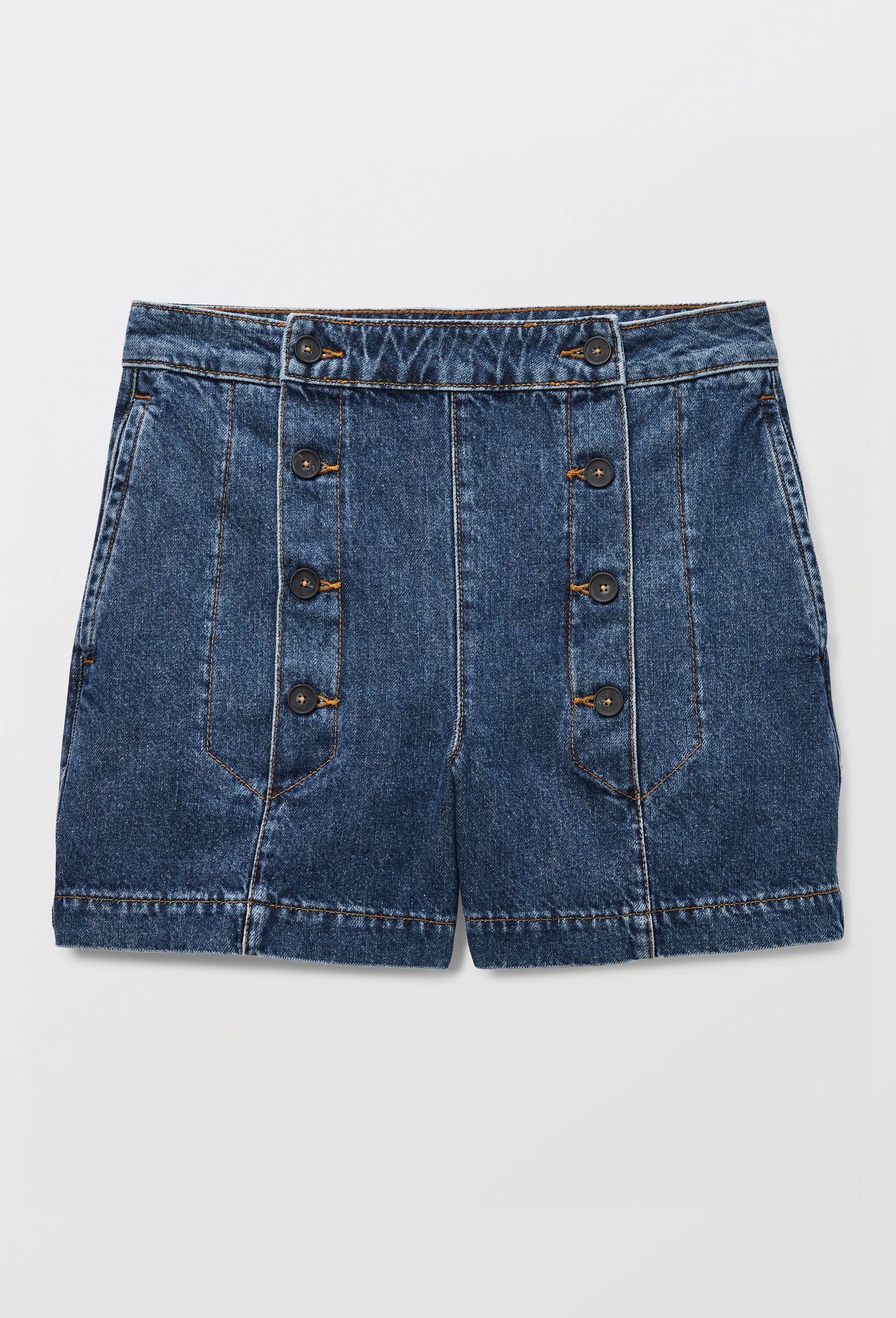 Short �� pont en denim, Bleu fonc&eacute;, large image number 2