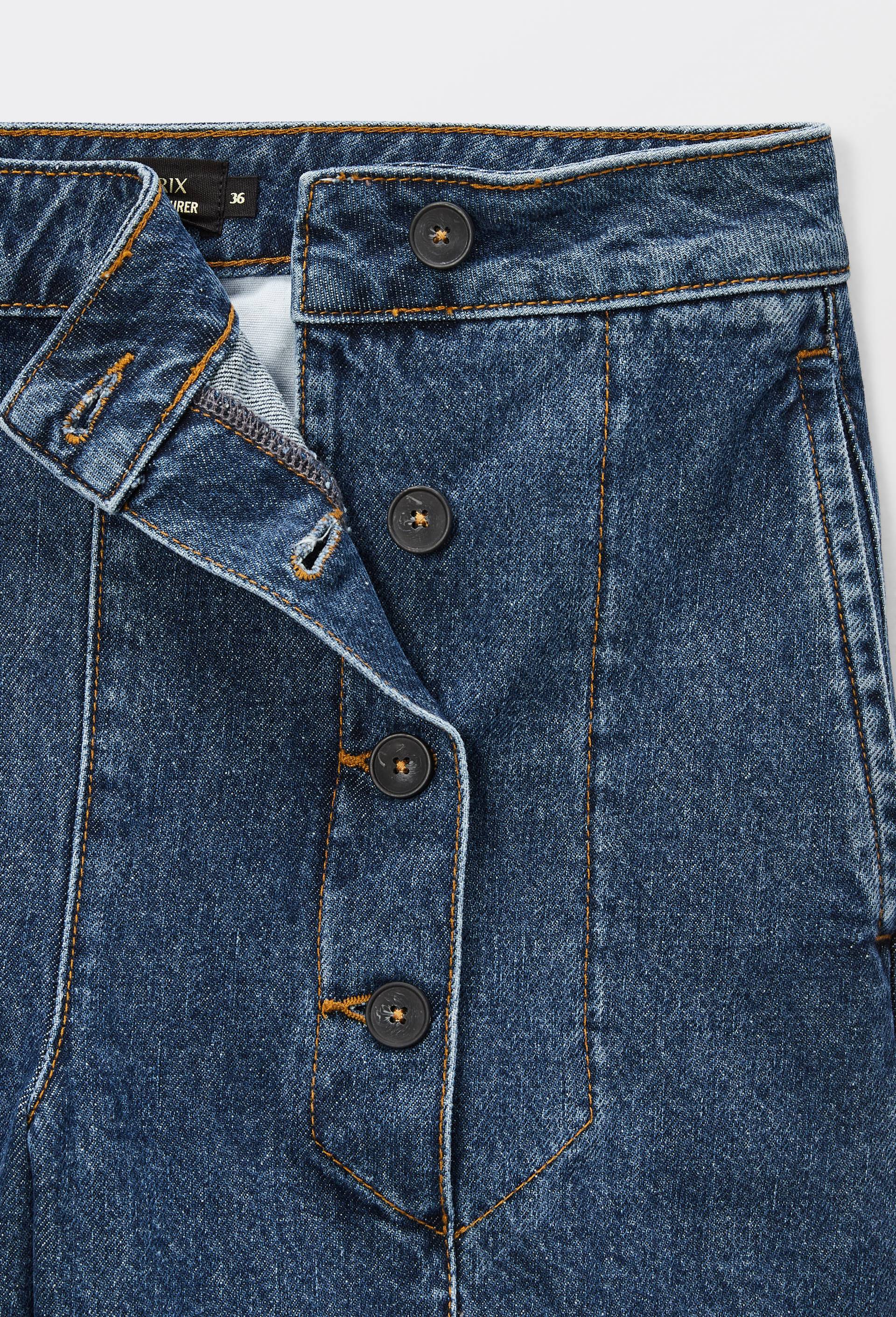 Short �� pont en denim, Bleu fonc&eacute;, large image number 4