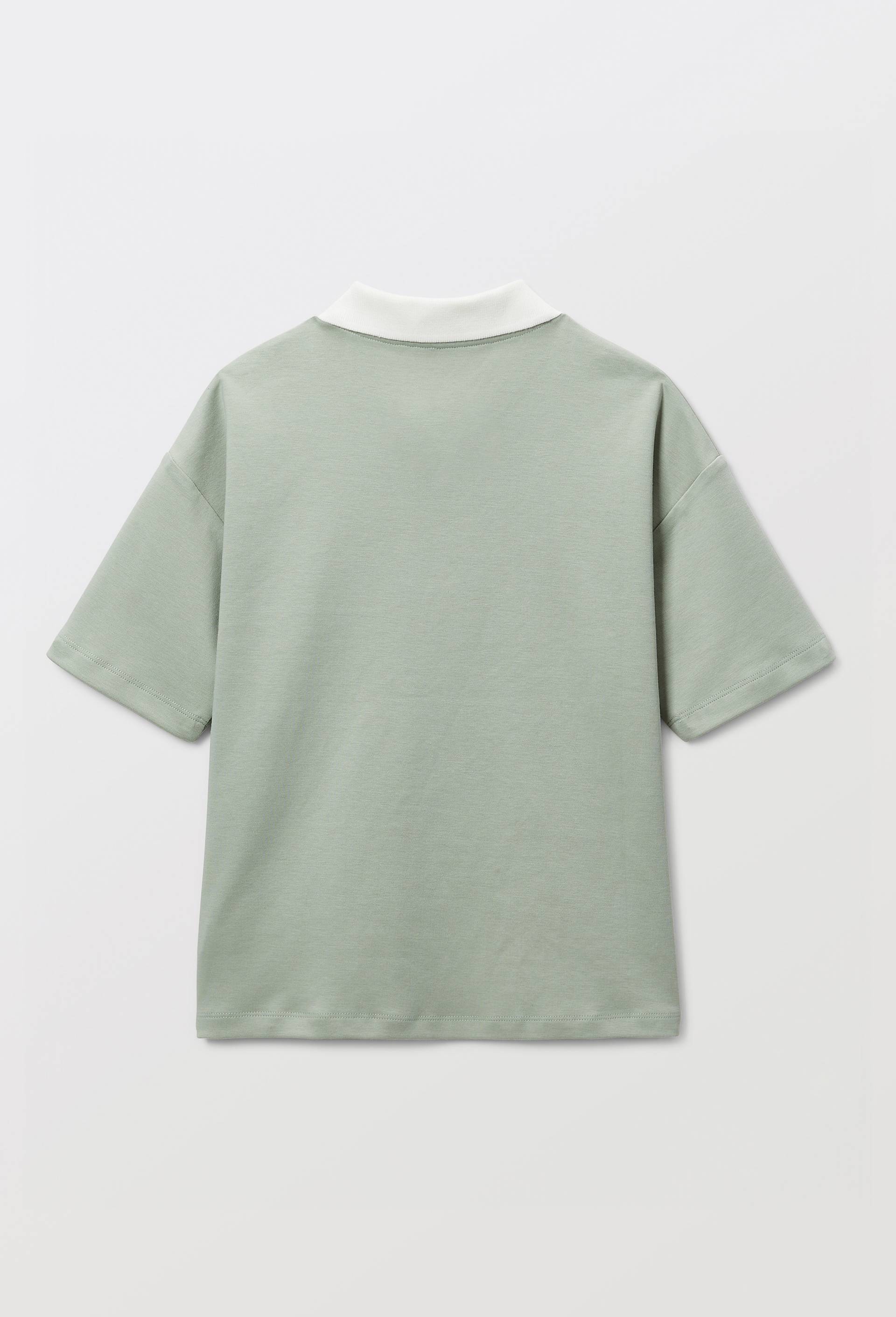 Polo manches courtes uni en coton BIO GOTS, Vert clair, large image number 3