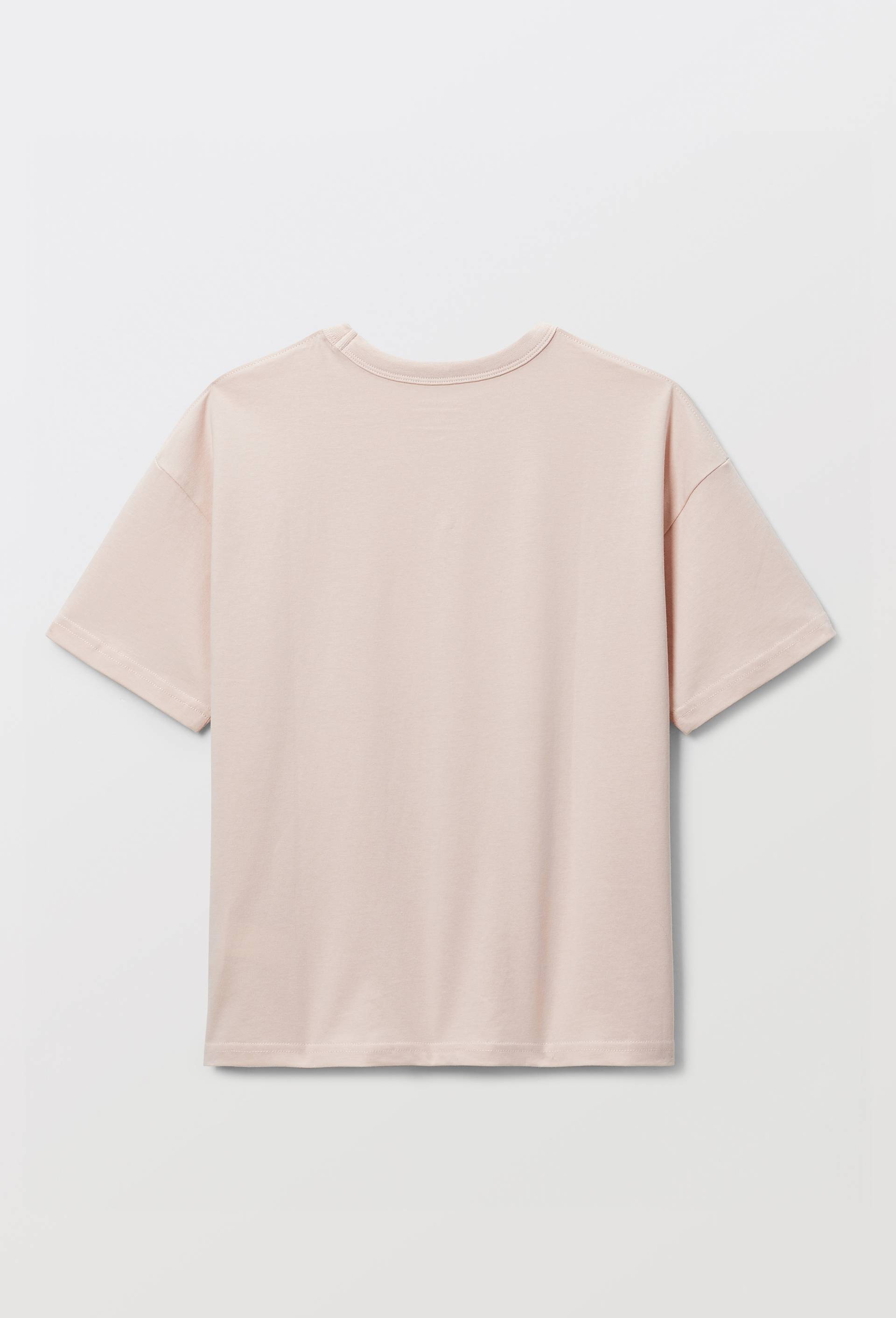 T-shirt manches courtes &agrave; inscription en coton BIO GOTS, Rose clair, large image number 2.0