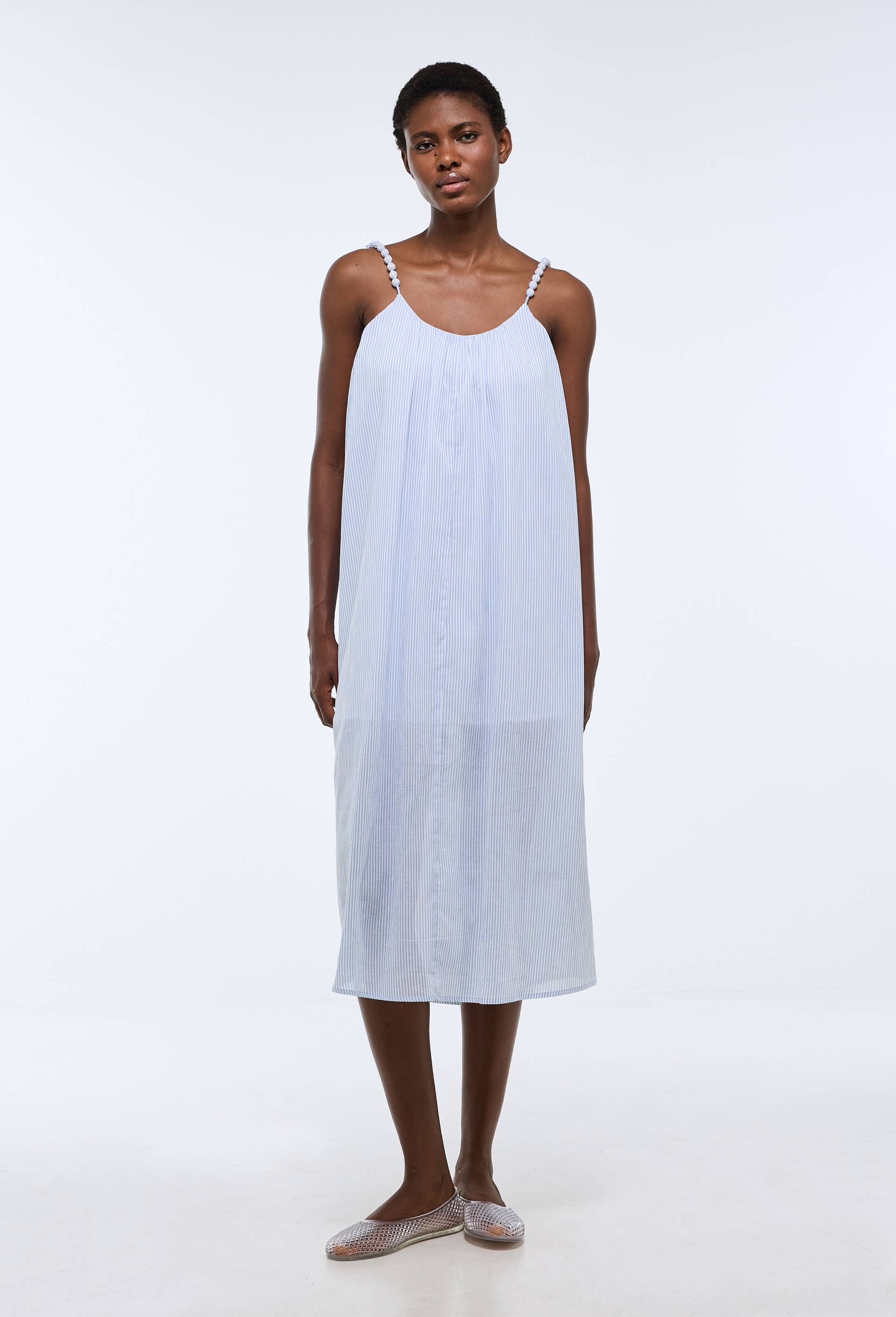 Robe de plage en coton BIO GOTS, Bleu, swatch image