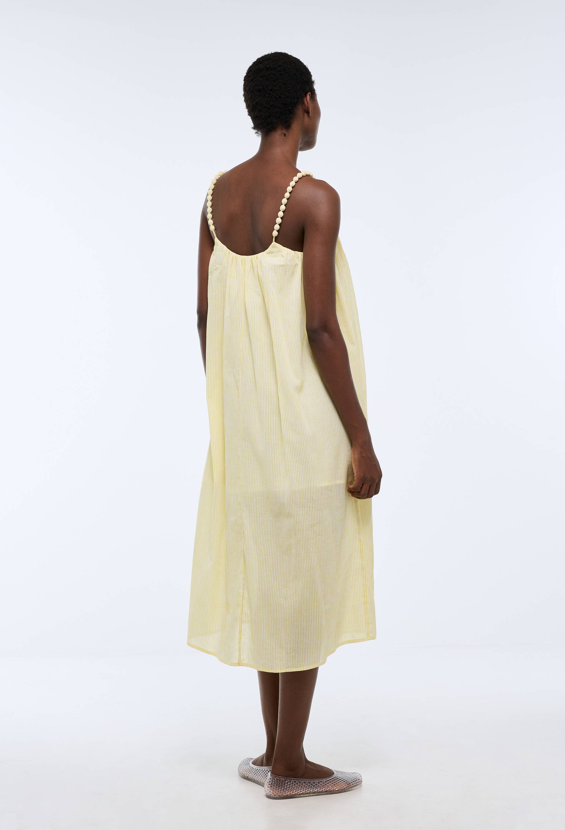 Robe de plage en coton BIO GOTS, Jaune, large image number 2