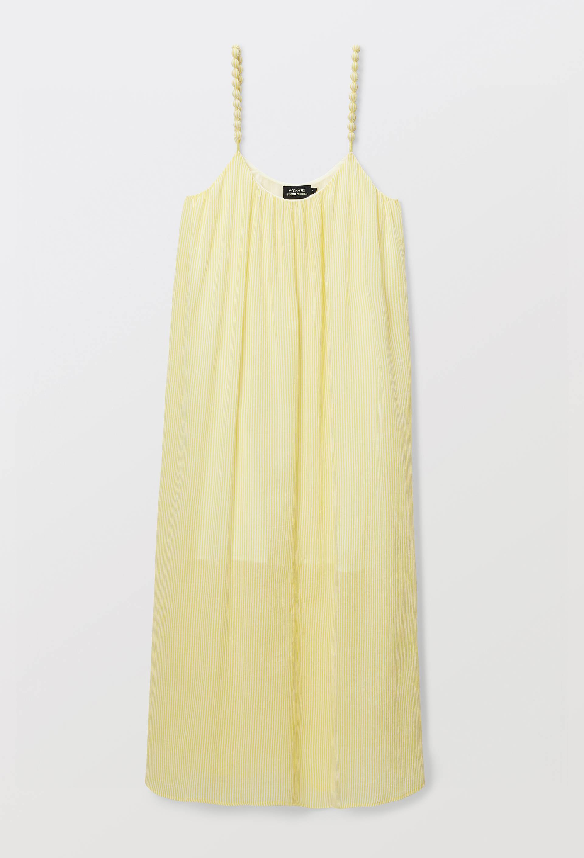 Robe de plage en coton BIO GOTS, Jaune, large image number 3