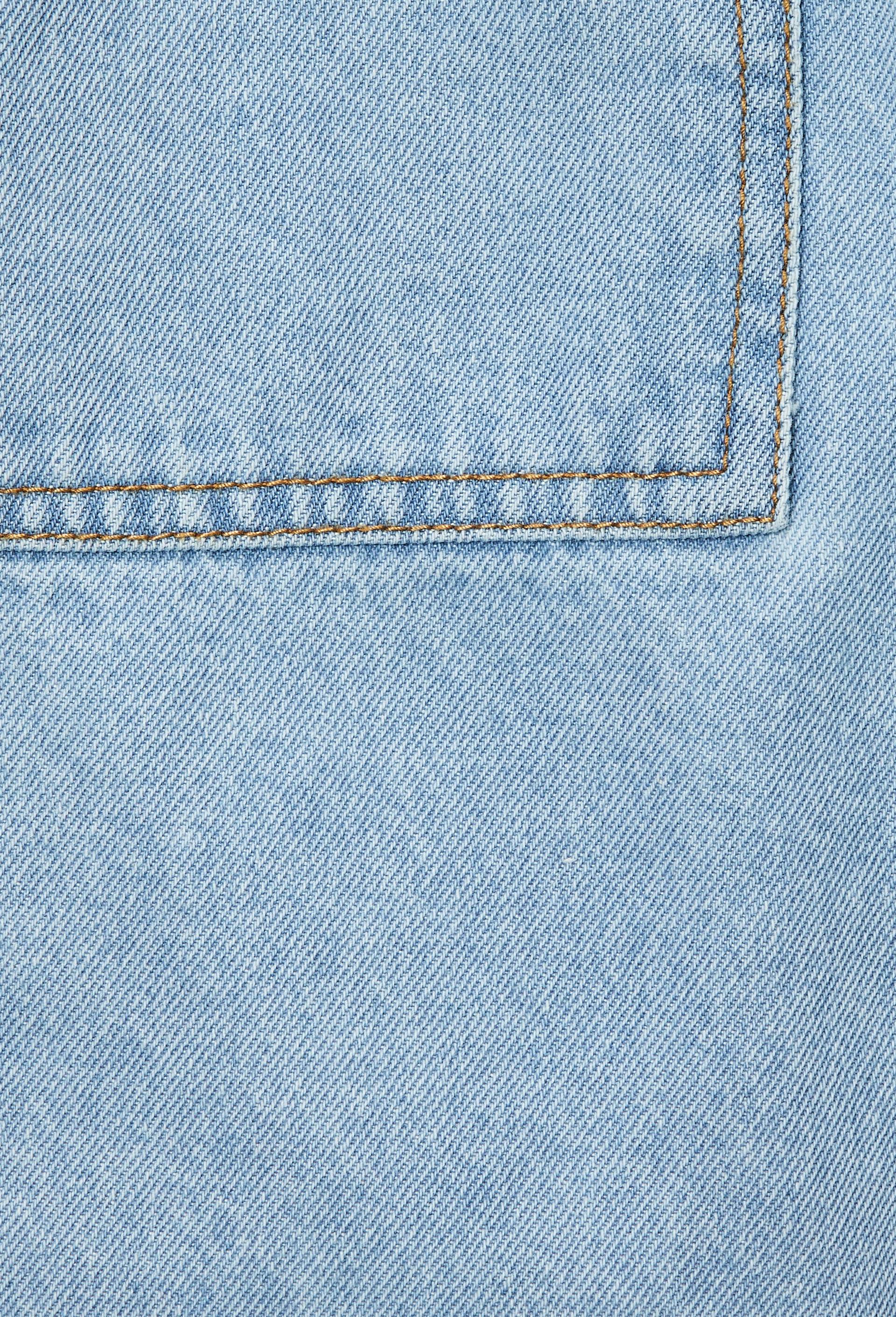 Short &eacute;lastiqu&eacute; denim en coton, Bleu, large image number 4