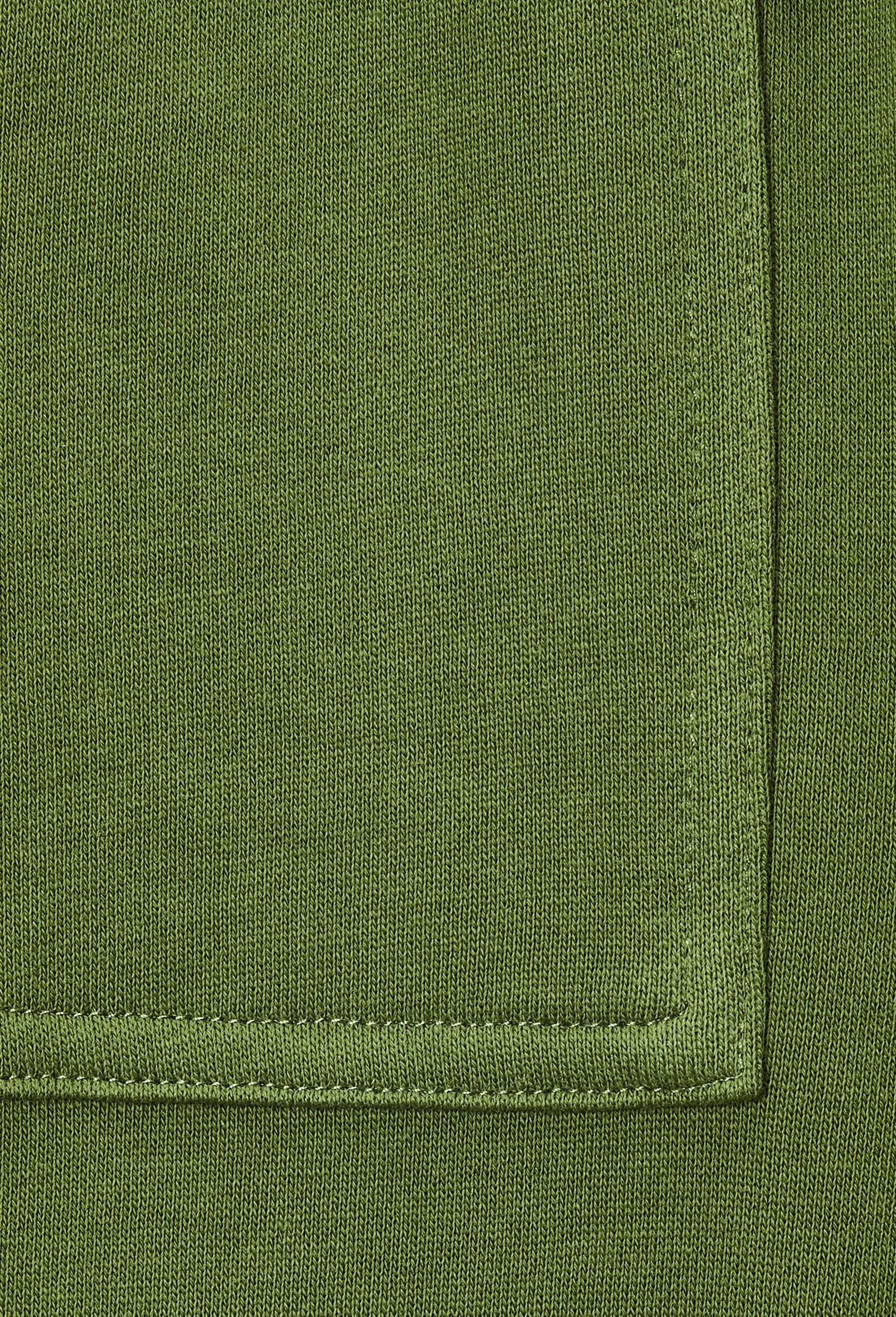Short &eacute;lastiqu&eacute; molleton uni en coton BIO GOTS, Vert fonc&eacute;, large image number 4
