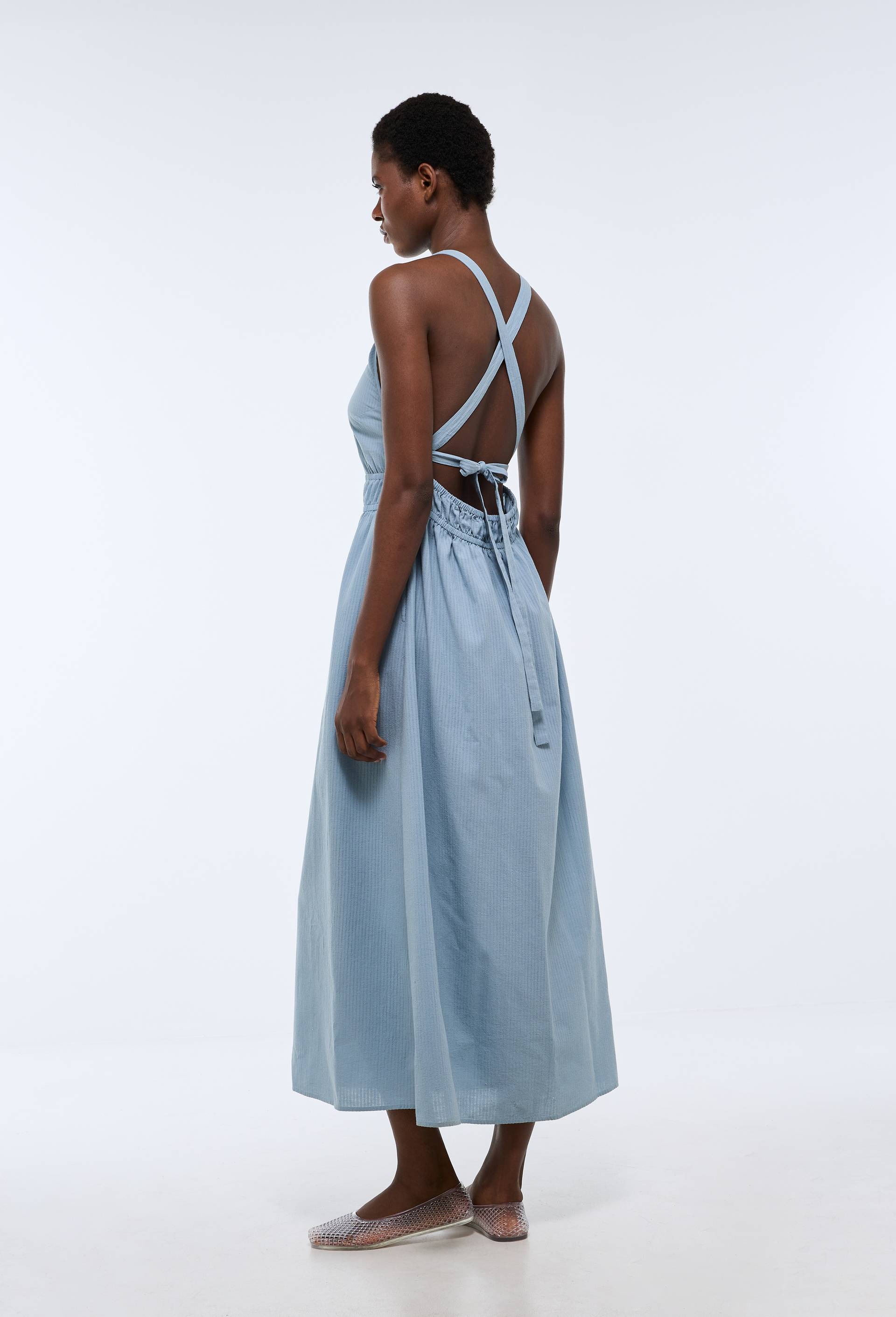 Robe de plage en coton BIO GOTS, Bleu, large image number 2