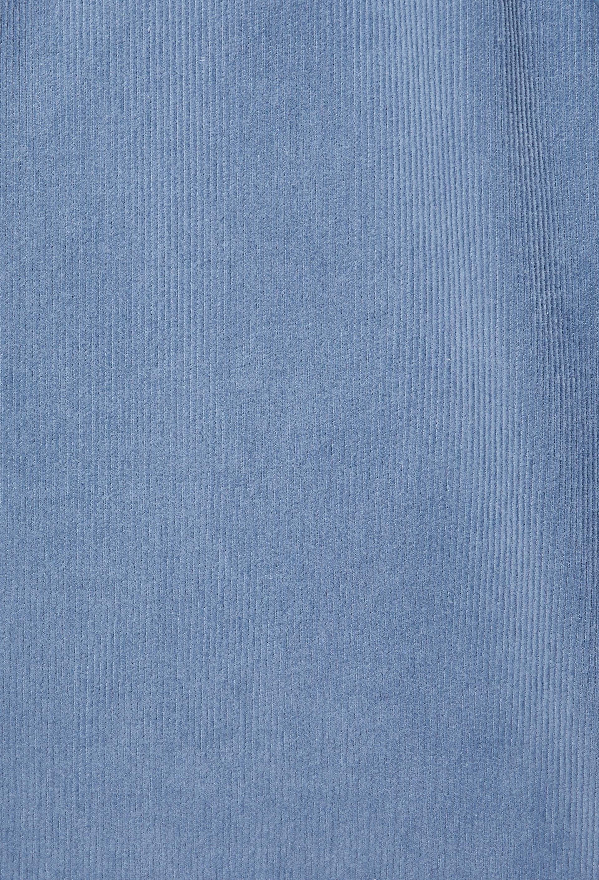 Short &eacute;lastiqu&eacute; en velours c&ocirc;tel&eacute; uni en coton, Bleu, large image number 5.0