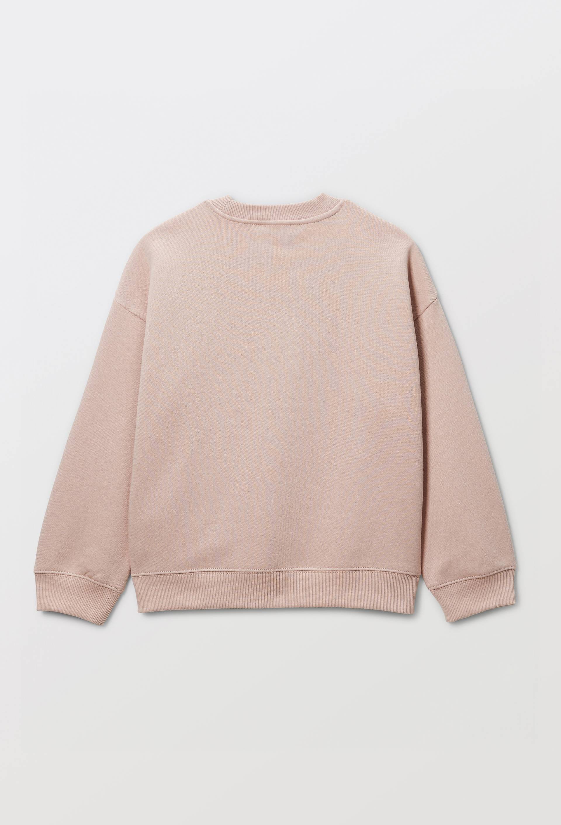 Sweat col rond &agrave; inscription en coton BIO GOTS, Rose clair, large image number 2