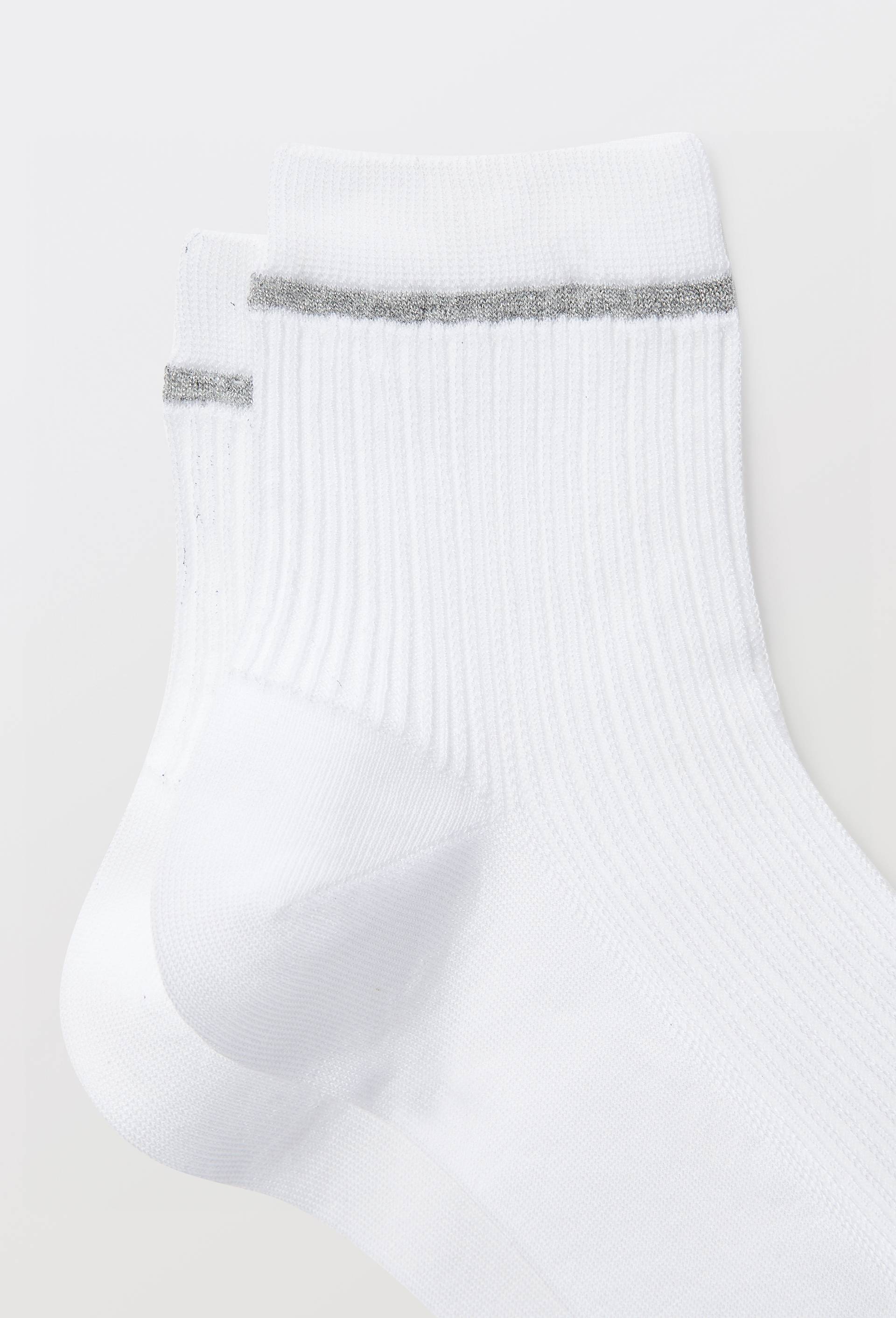 Paire de socquettes fantaisie avec lurex Le Bourget, Blanc, large image number 1