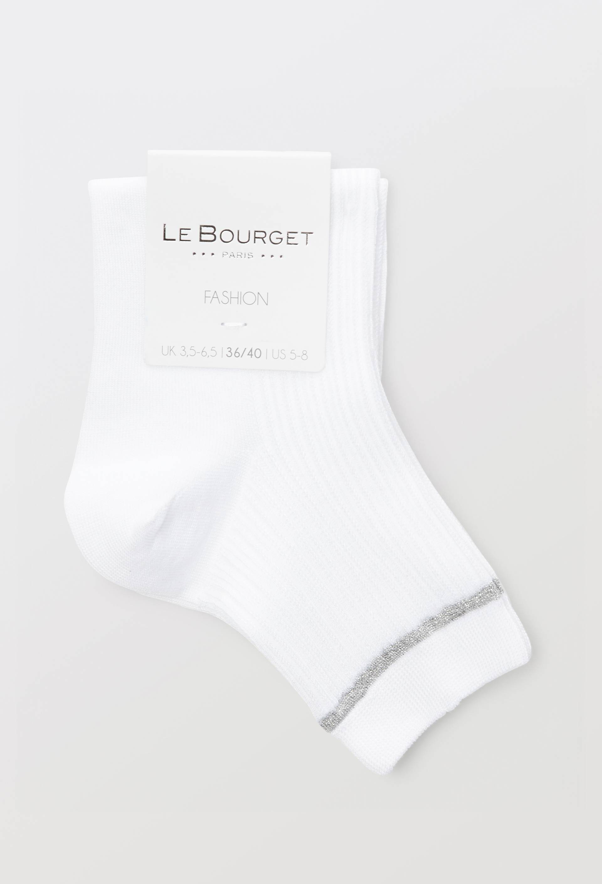 Paire de socquettes fantaisie avec lurex Le Bourget, Blanc, large image number 2.0