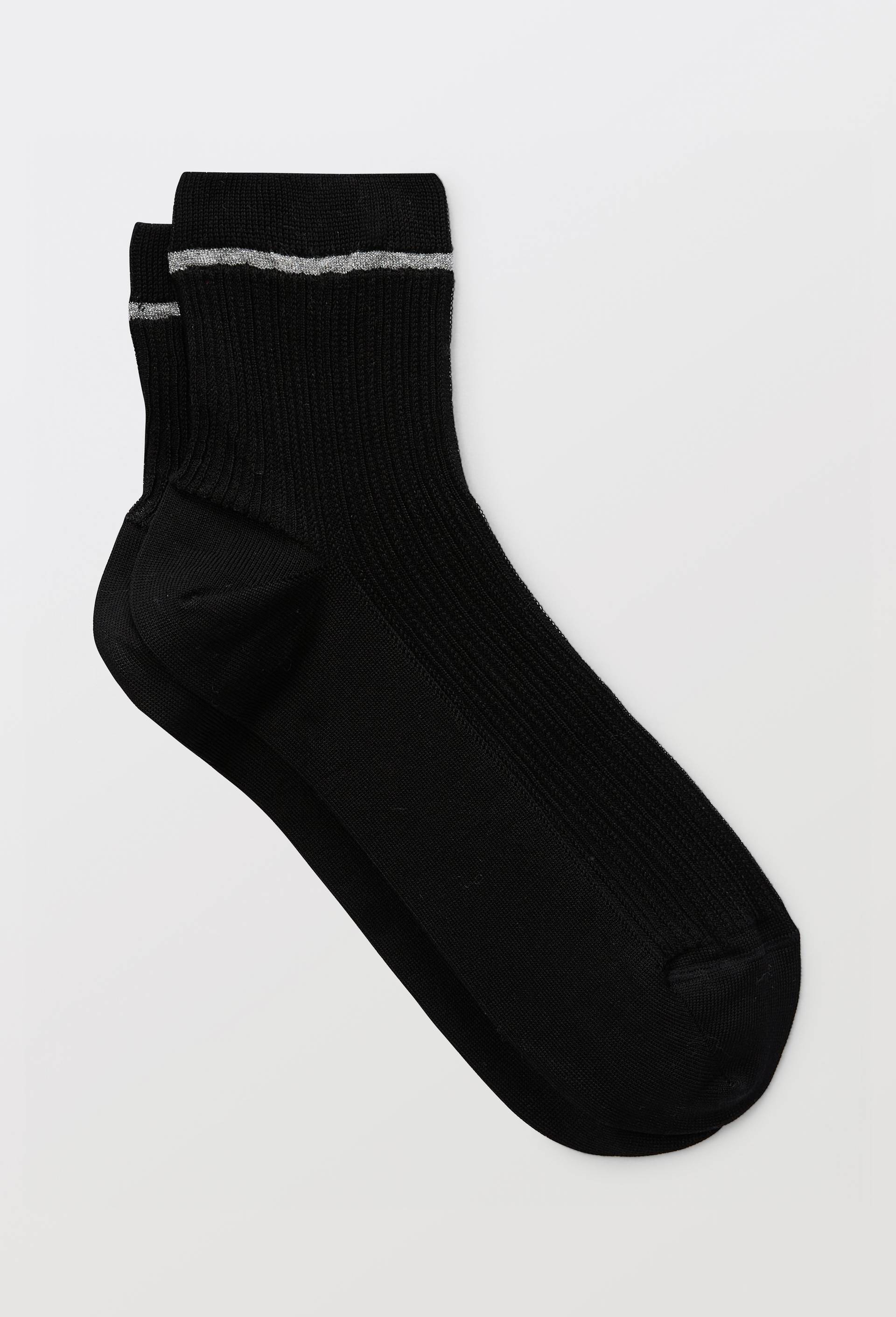 Paire de socquettes fantaisie avec lurex Le Bourget, Noir, large image number 0