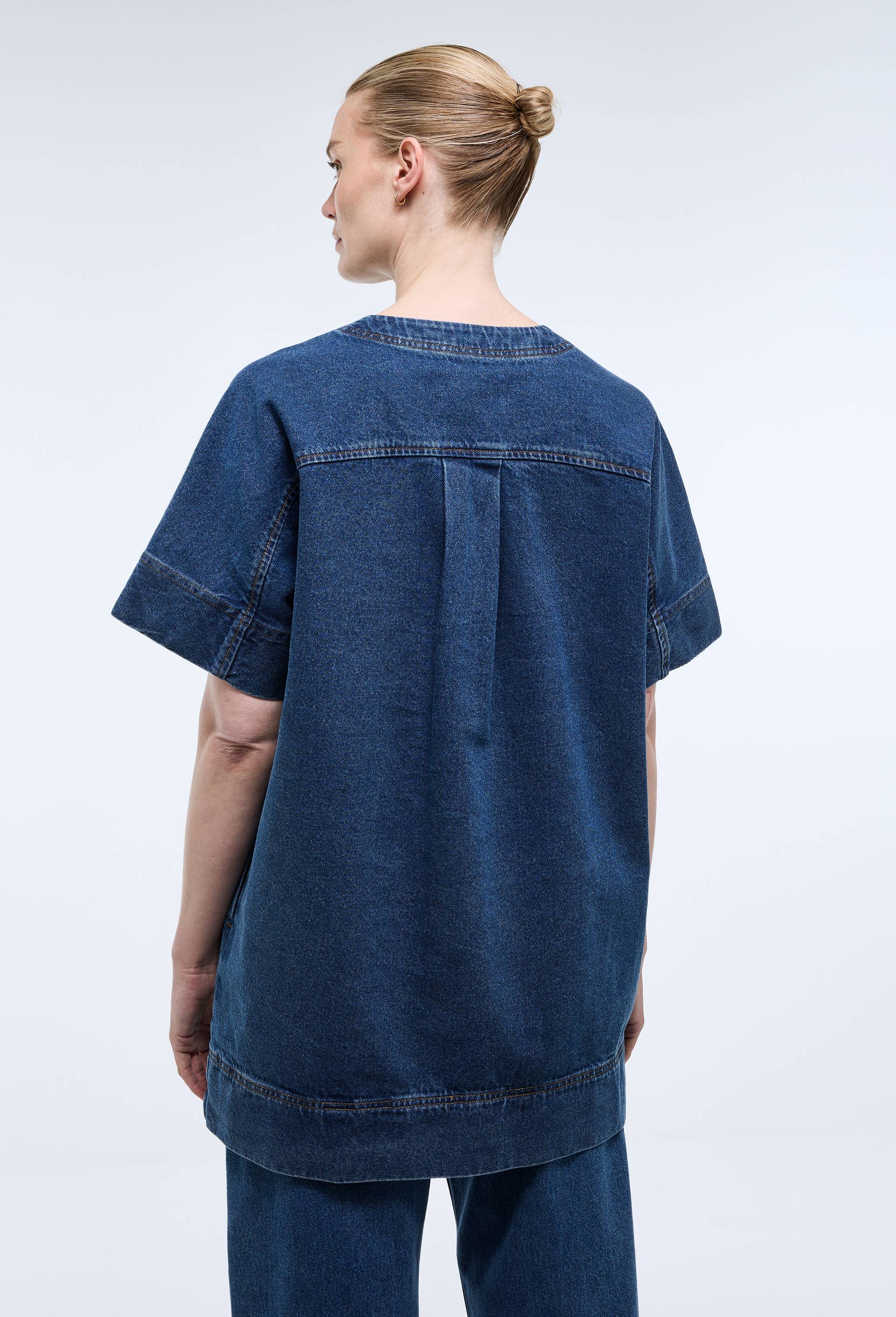 Robe manches courtes en denim - ATELIER DENIM, Bleu, large image number 3