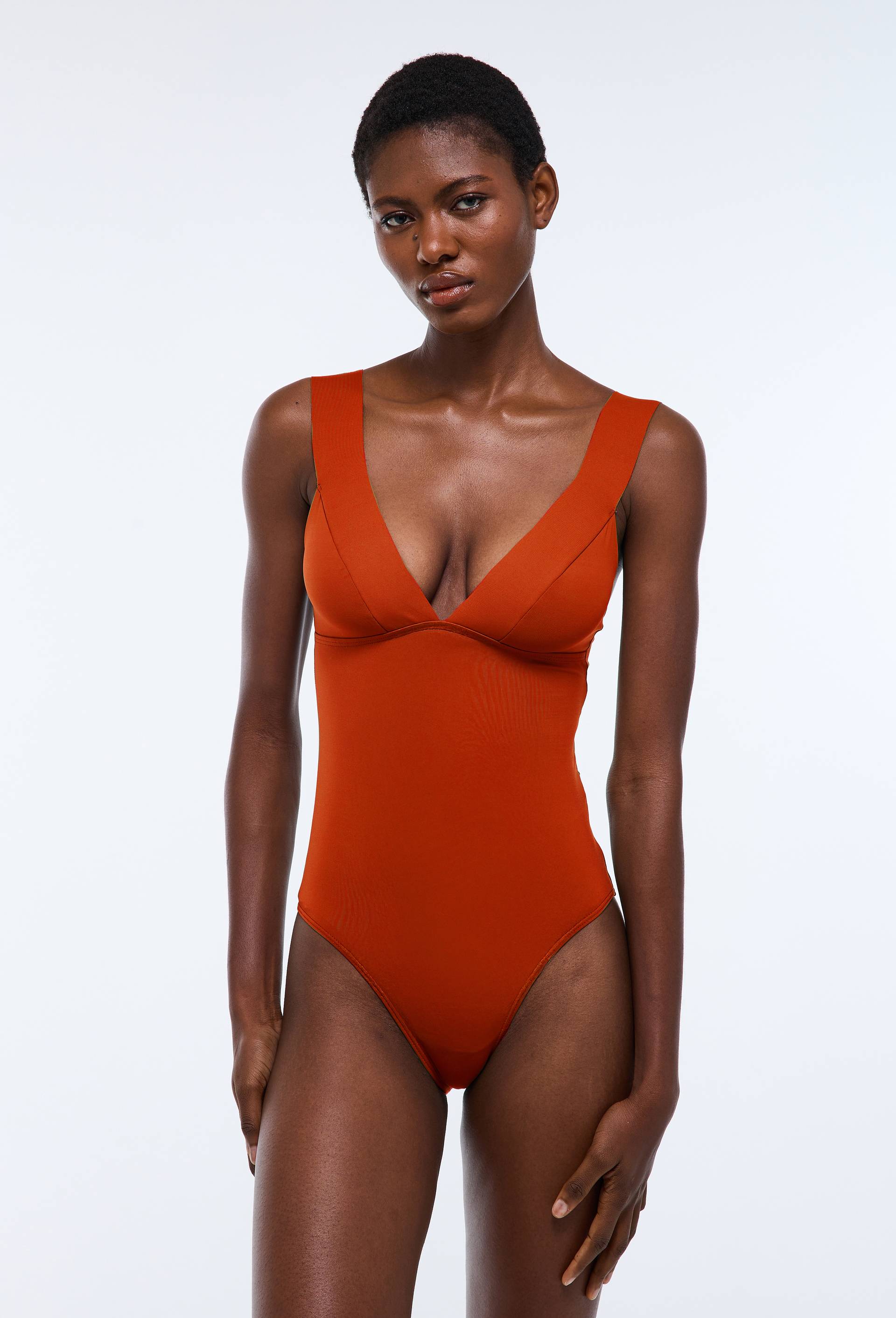 Maillot de bain 1 pi&egrave;ce MAYA, Orange fonc&eacute;, swatch image