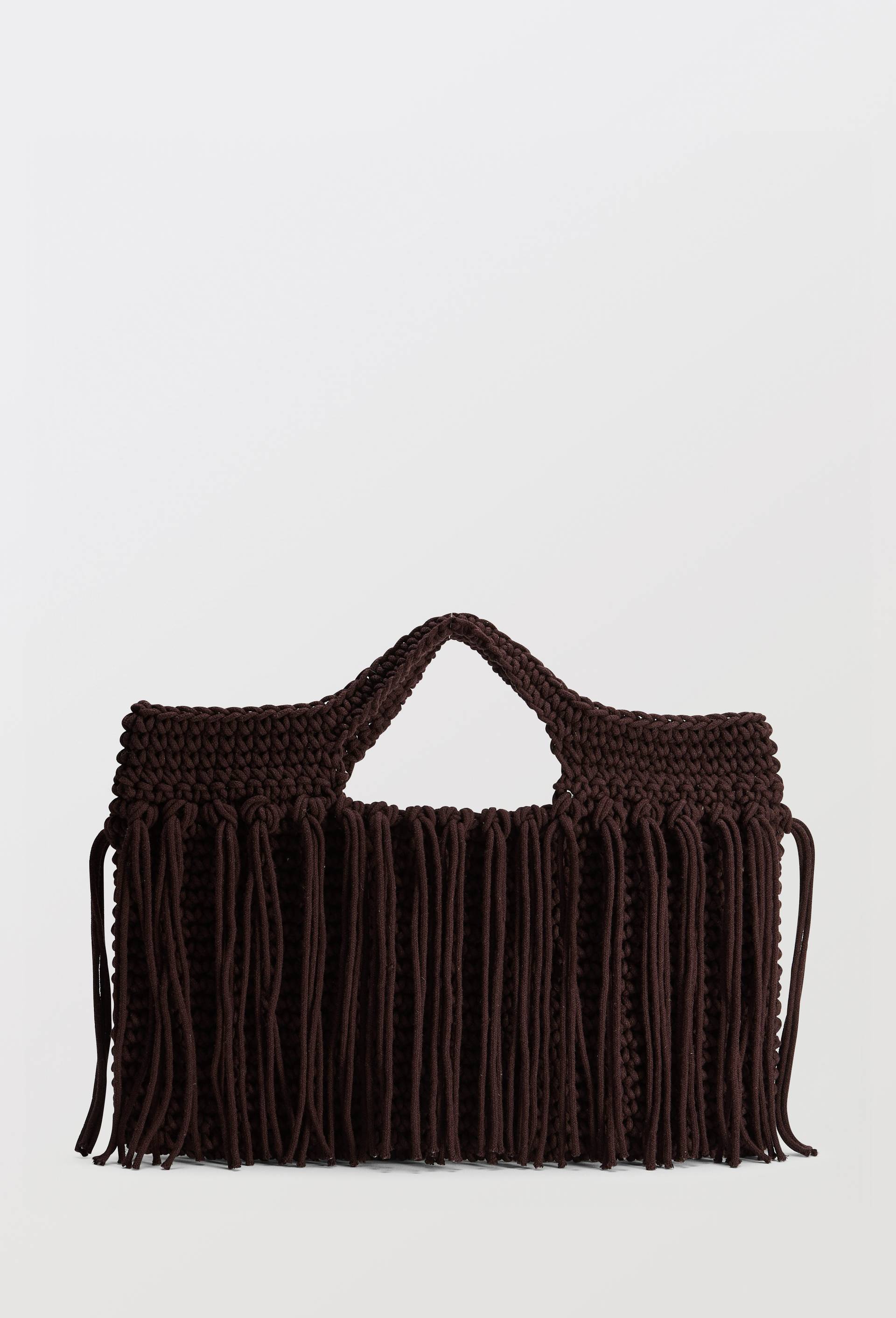 Pochette &agrave; franges, Brun fonc&eacute;, swatch image