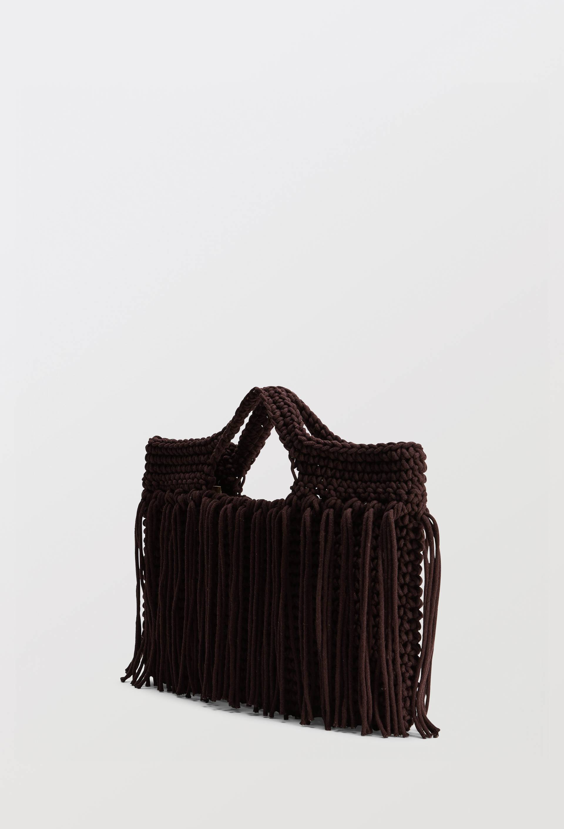 Pochette &agrave; franges, Brun fonc&eacute;, large image number 1