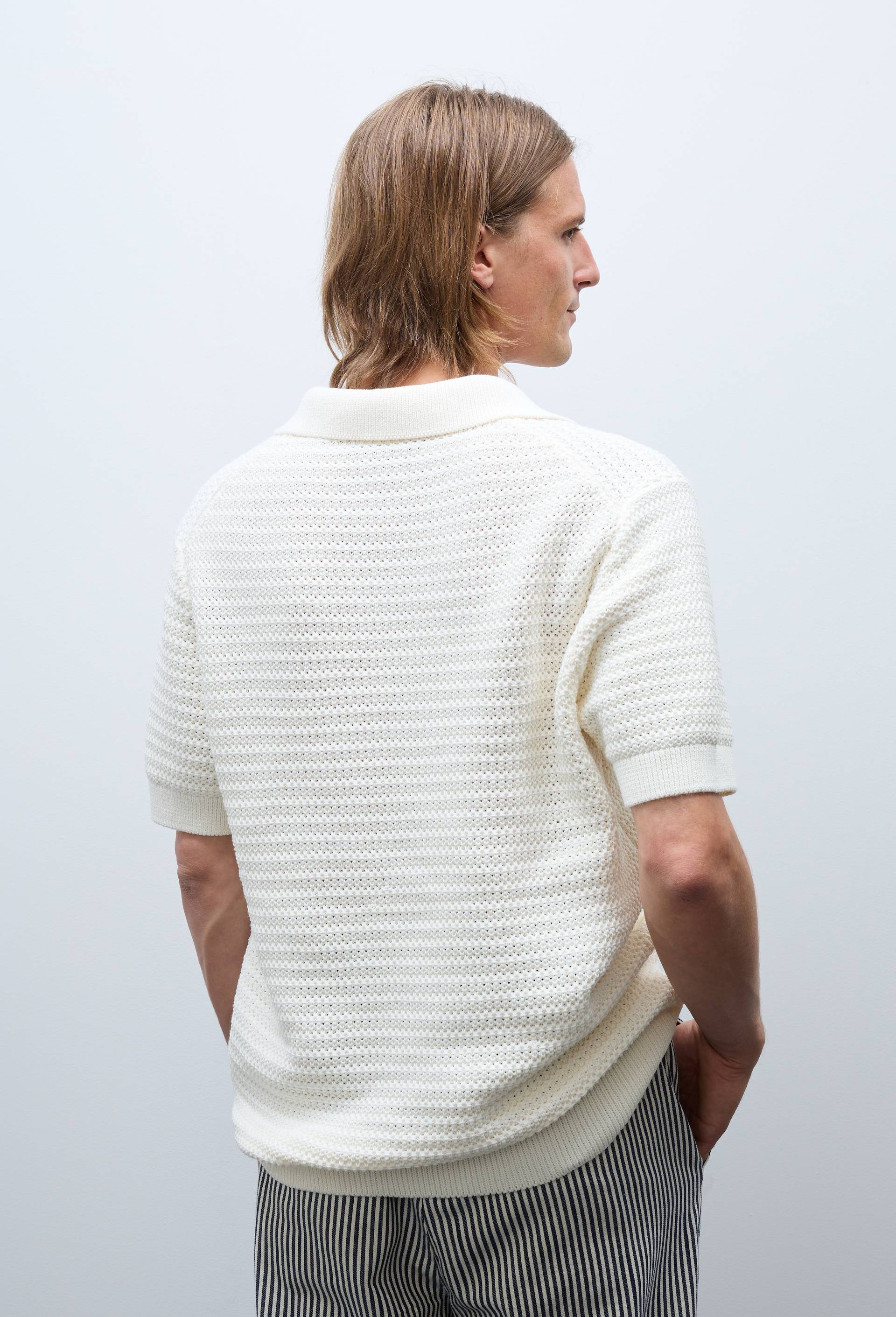 Pull sans manches col polo, Ecru, large image number 2.0
