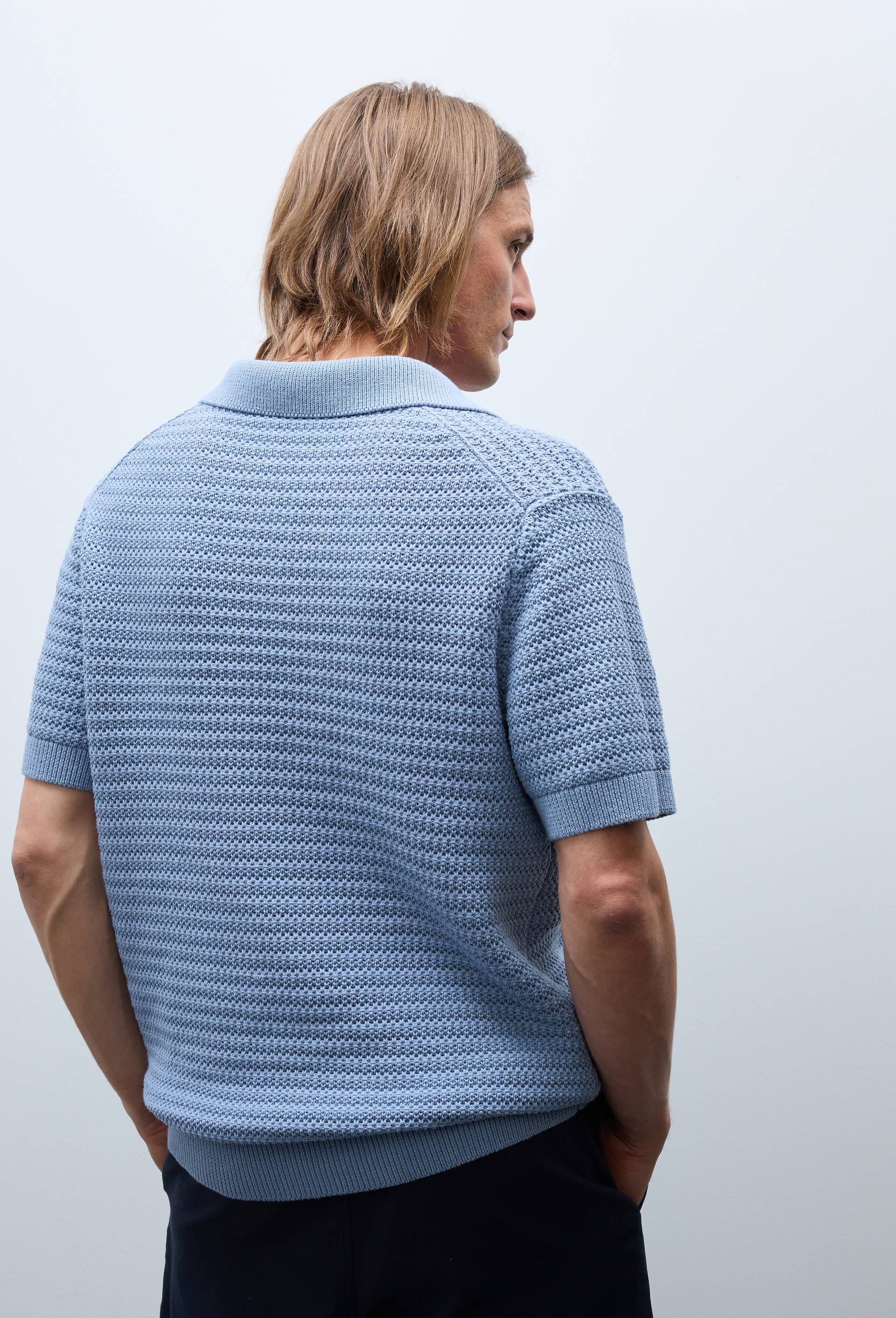 Pull sans manches col polo, Bleu, large image number 1