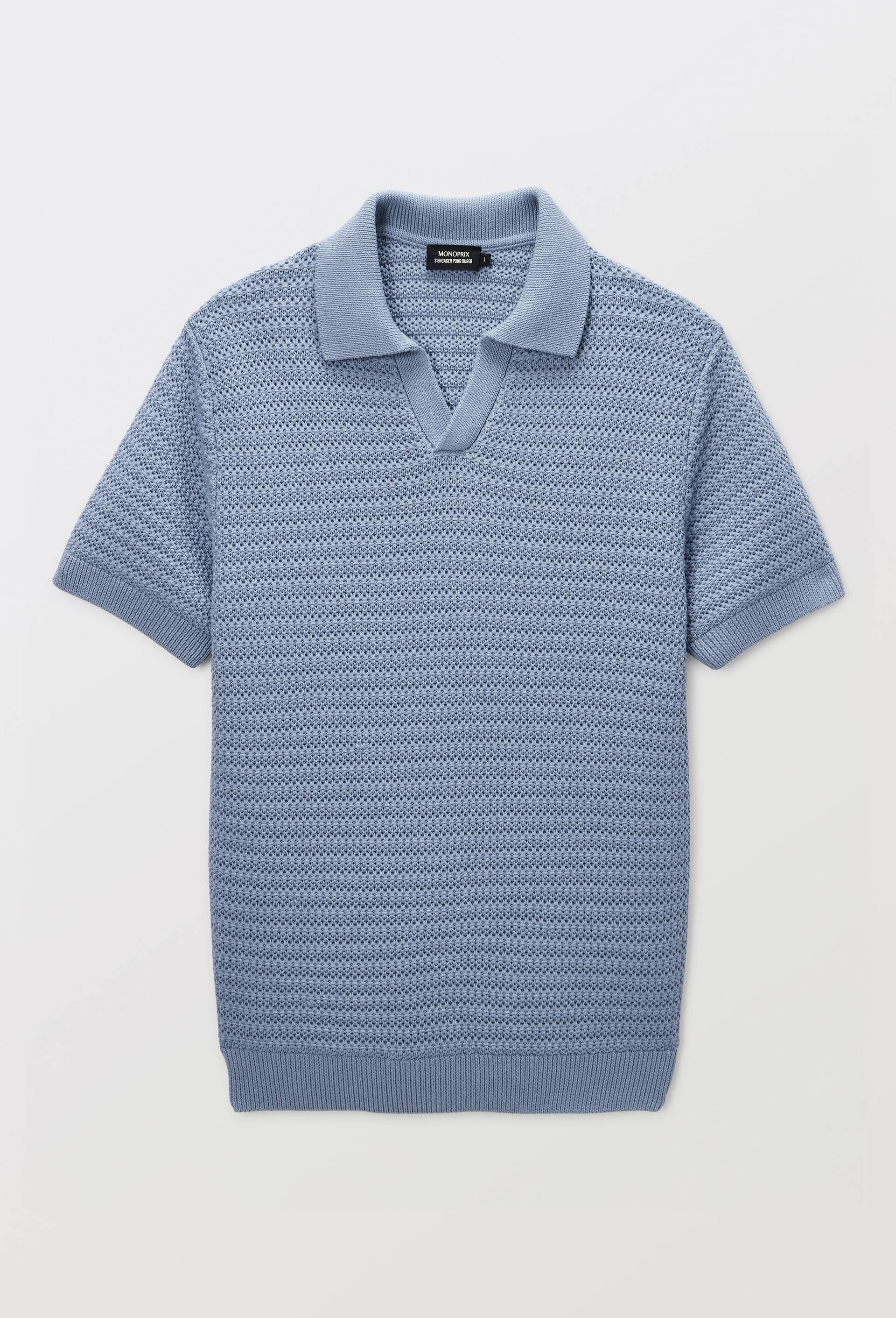 Pull sans manches col polo, Bleu, large image number 2
