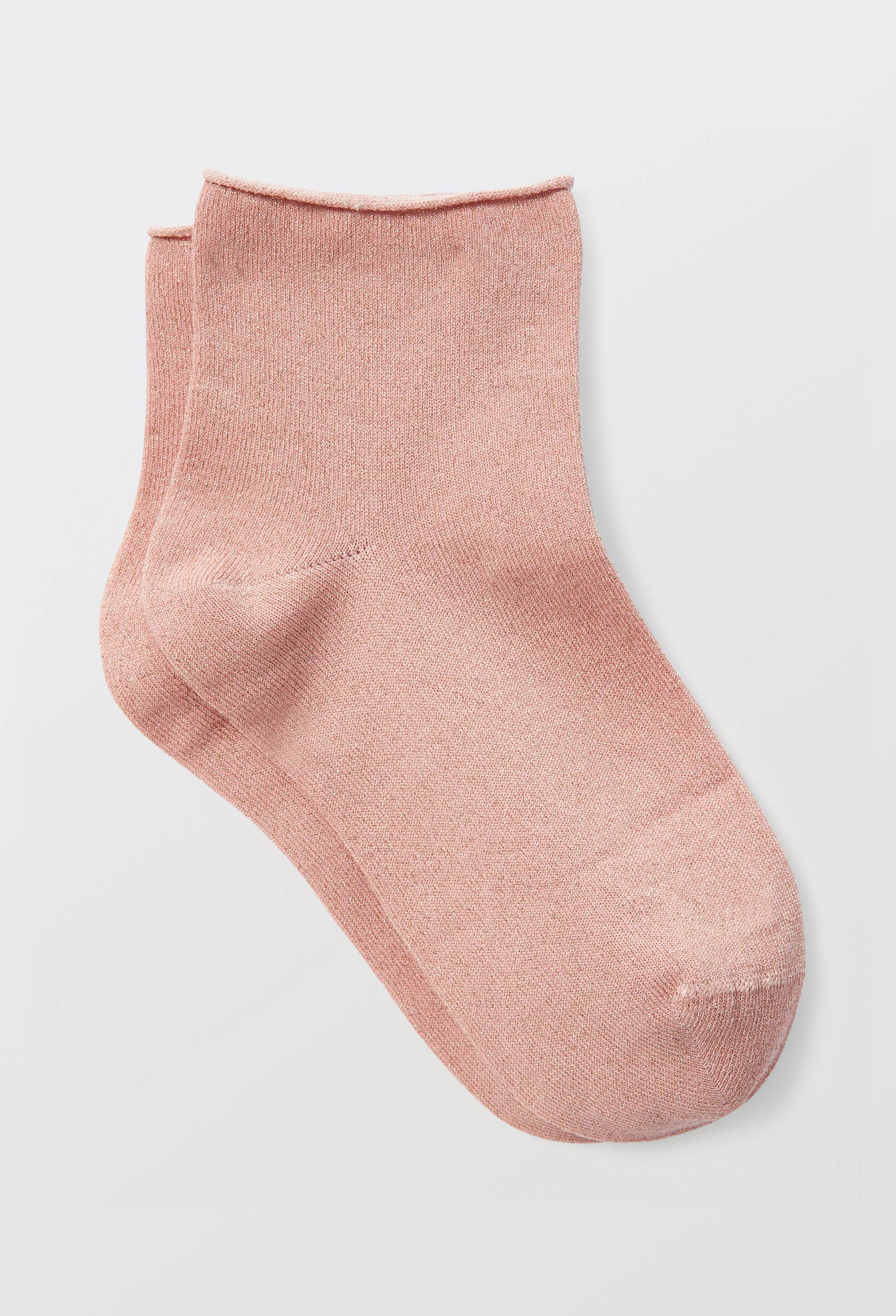 Paire de socquettes fantaisie avec lurex Le Bourget, Rose, swatch image