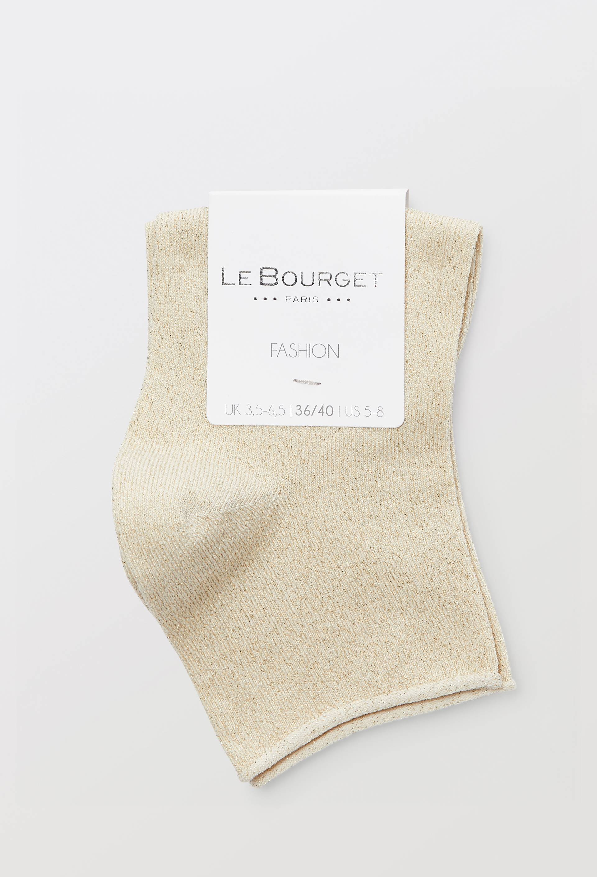 Paire de socquettes fantaisie avec lurex Le Bourget, Or, large image number 2.0
