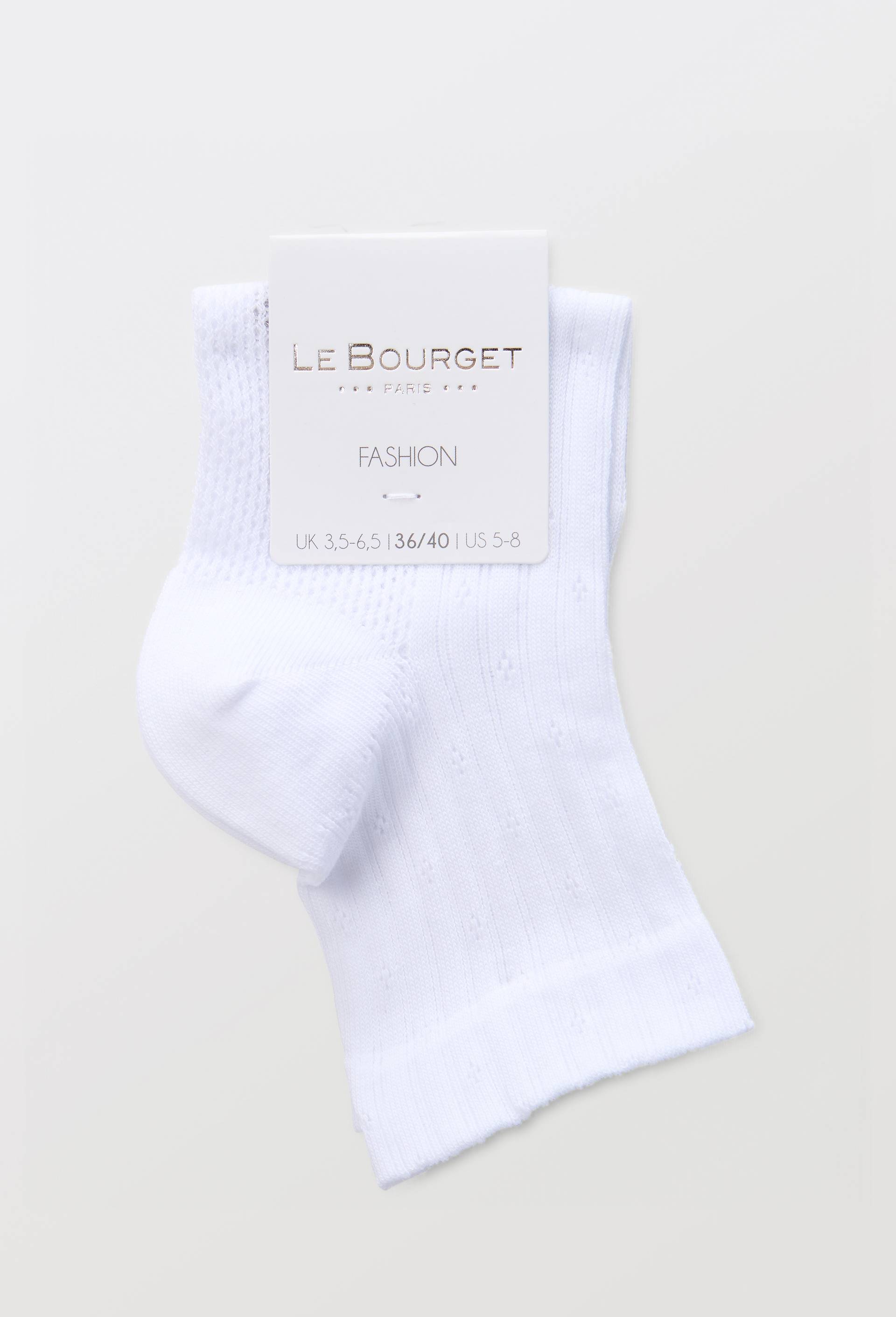 Paire de socquettes fantaisie Le Bourget, Blanc, large image number 2.0