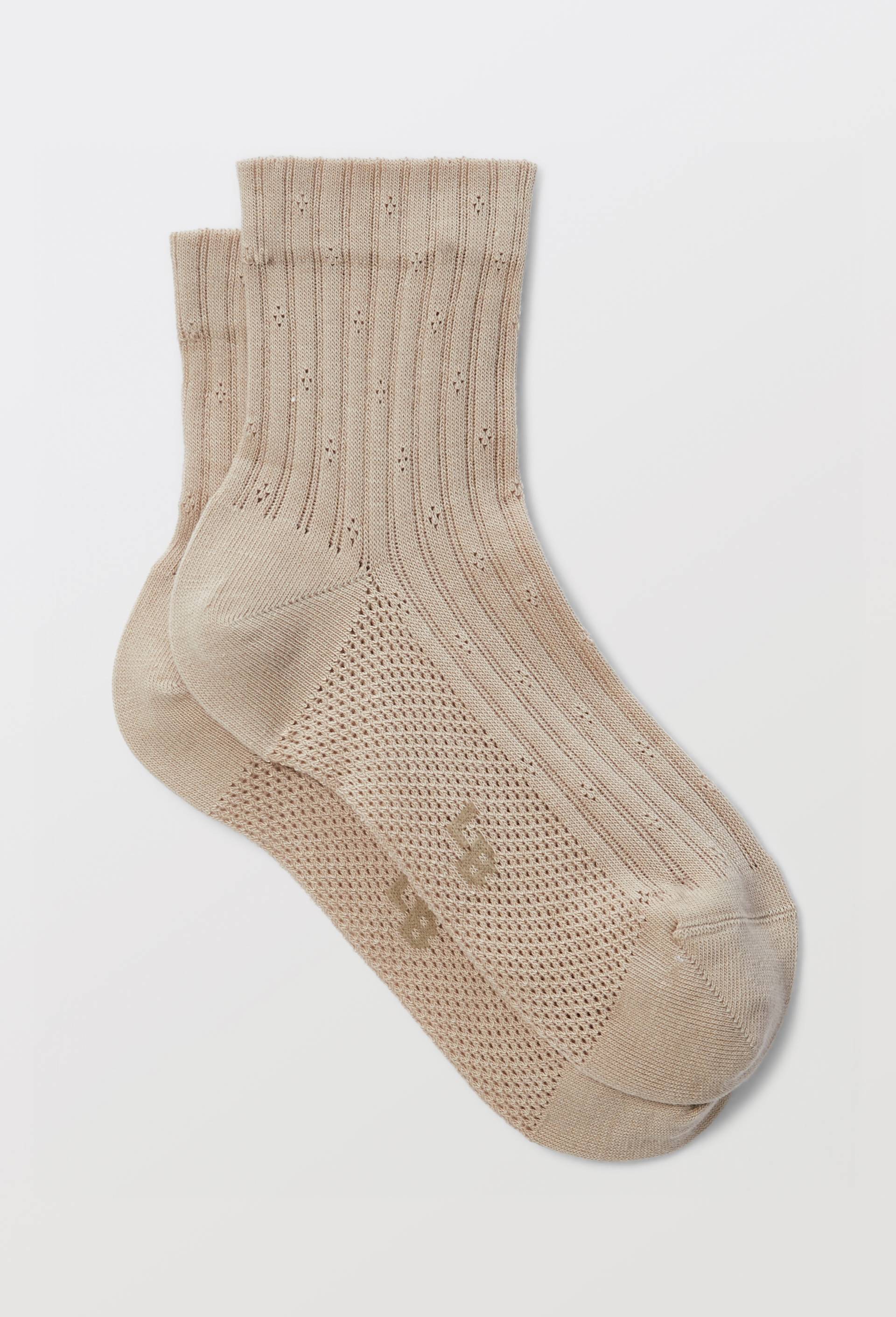 Paire de socquettes fantaisie Le Bourget, Beige, large image number 0.0