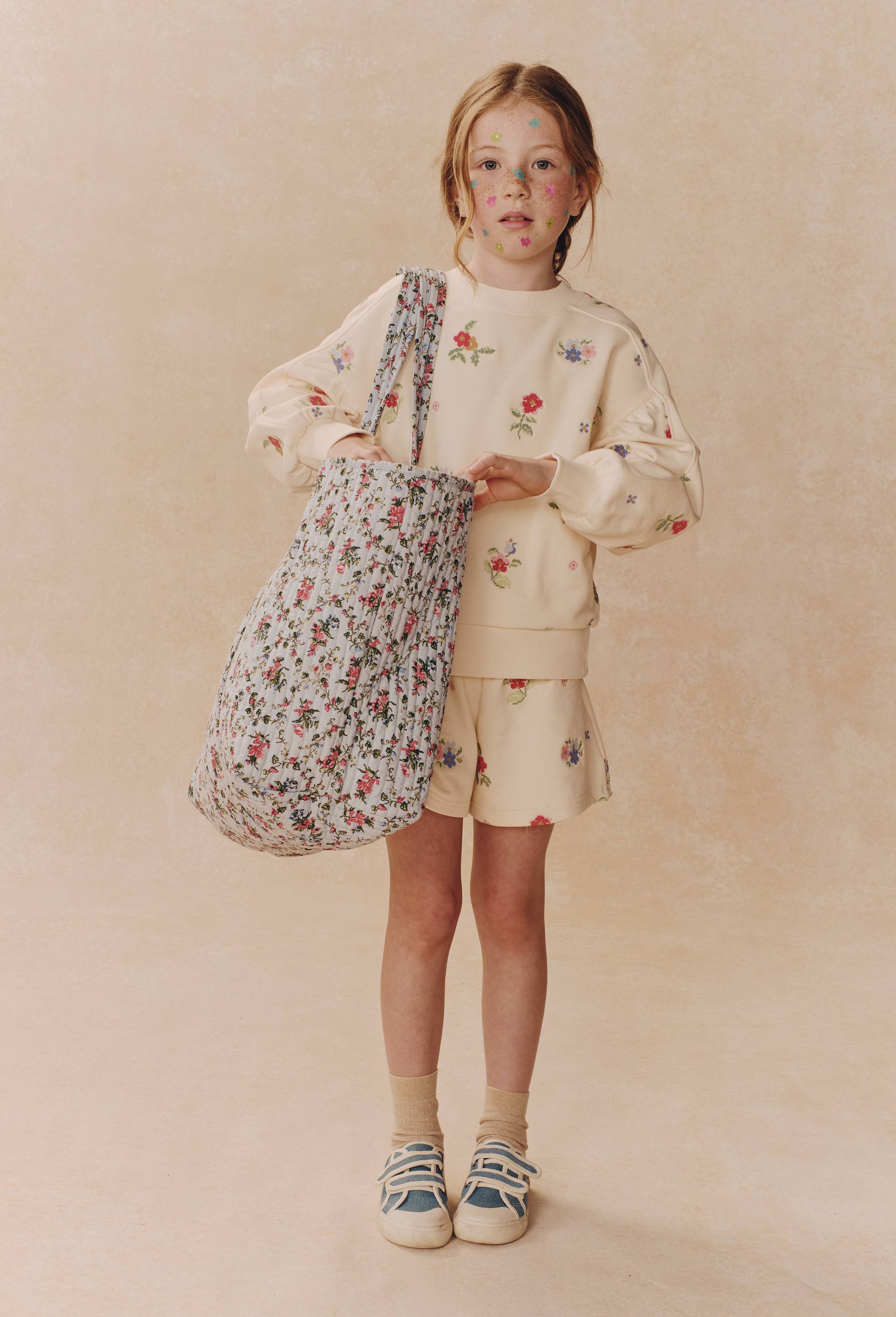 Short brod&eacute;, Beige clair, large image number 0