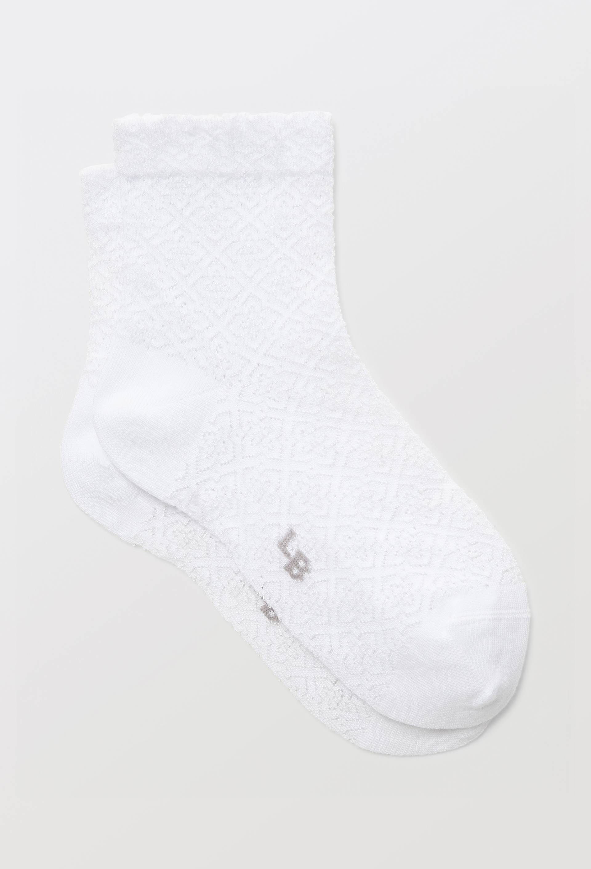 Paire de socquettes fantaisie Le Bourget, Blanc, large image number 0