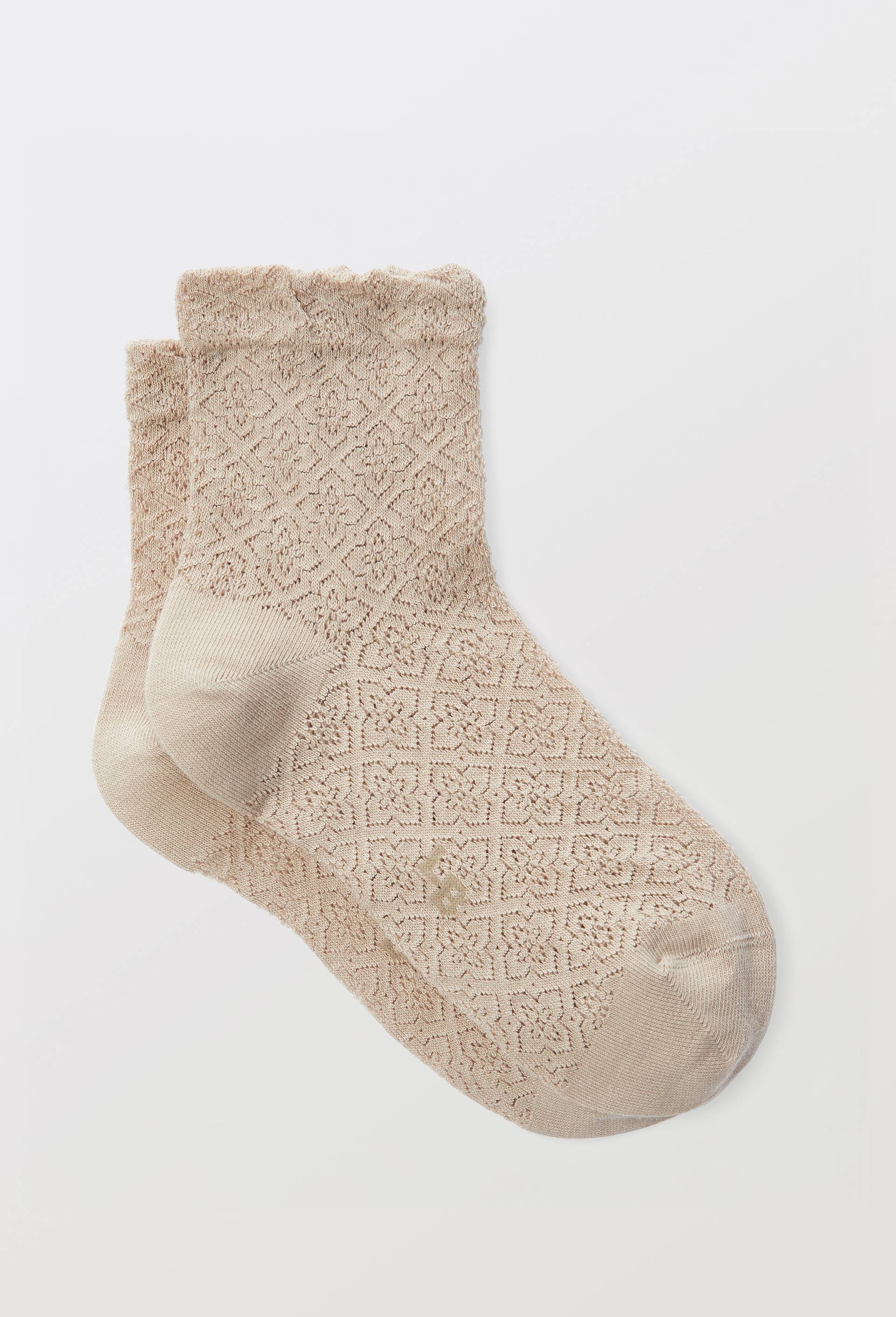Paire de socquettes fantaisie Le Bourget, Beige, large image number 0