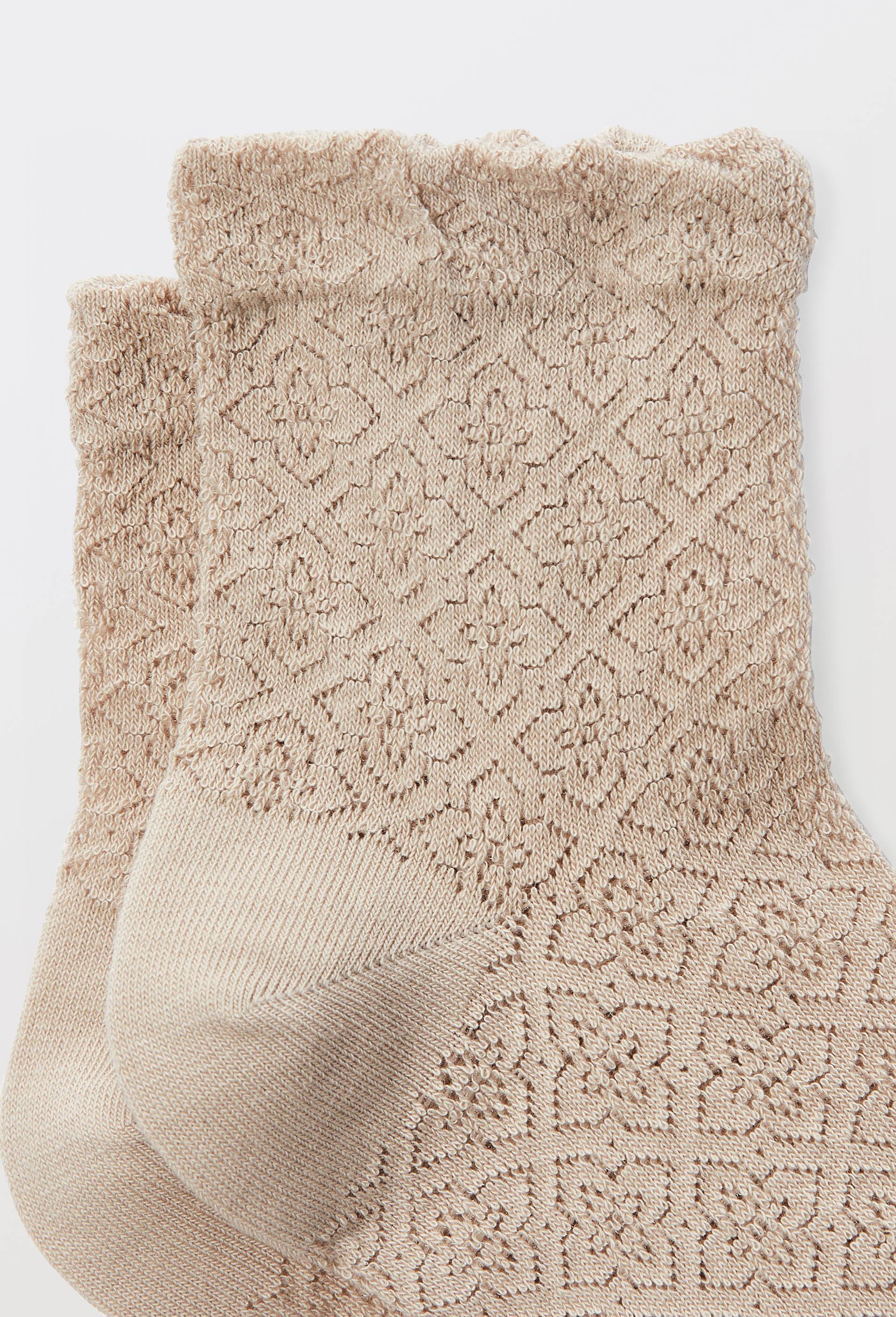Paire de socquettes fantaisie Le Bourget, Beige, large image number 1