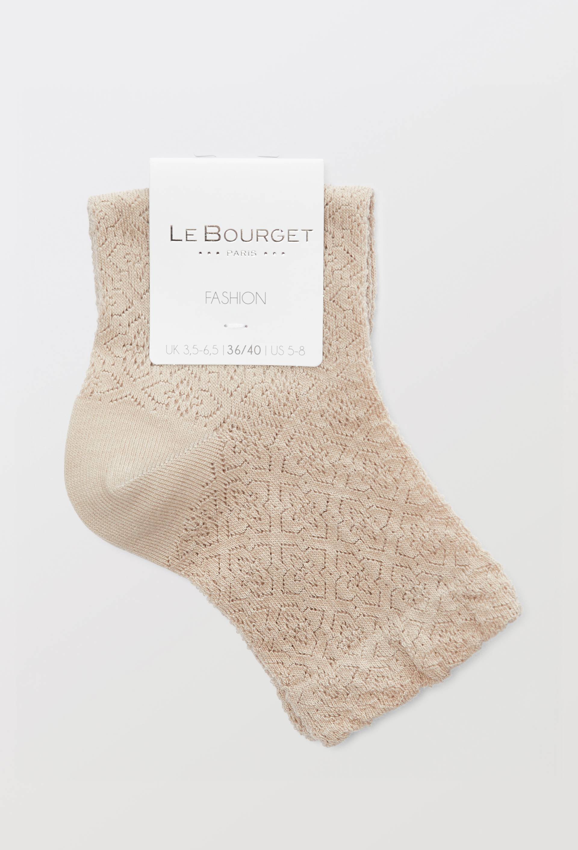 Paire de socquettes fantaisie Le Bourget, Beige, large image number 2