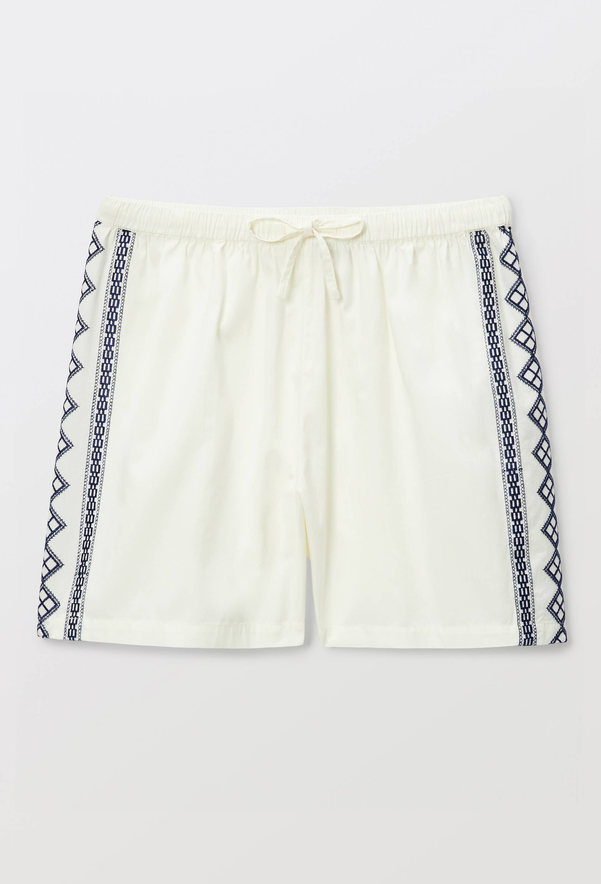 Short en coton avec broderie, Ecru, large image number 4.0