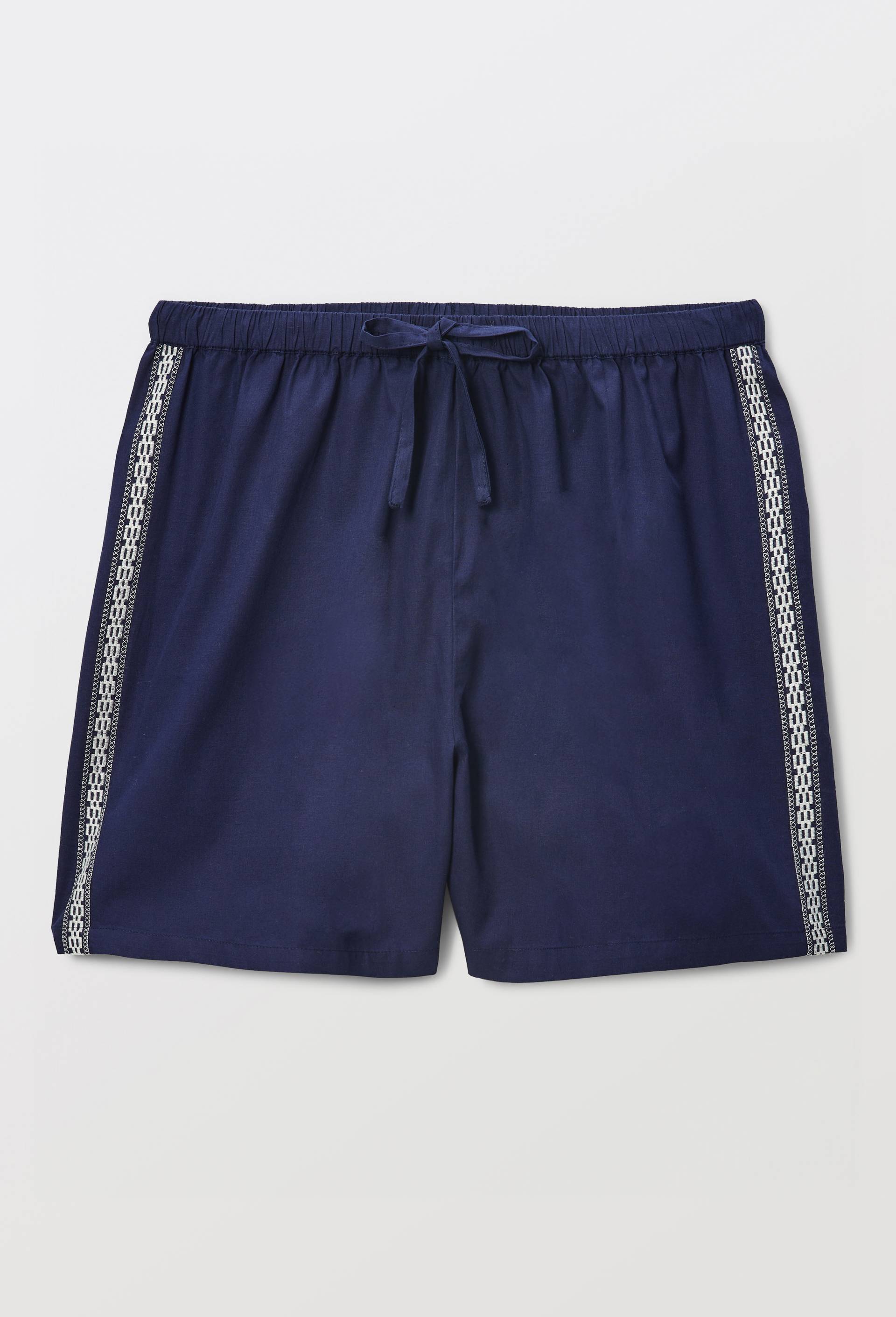 Short en coton avec broderie, Bleu fonc&eacute;, large image number 2