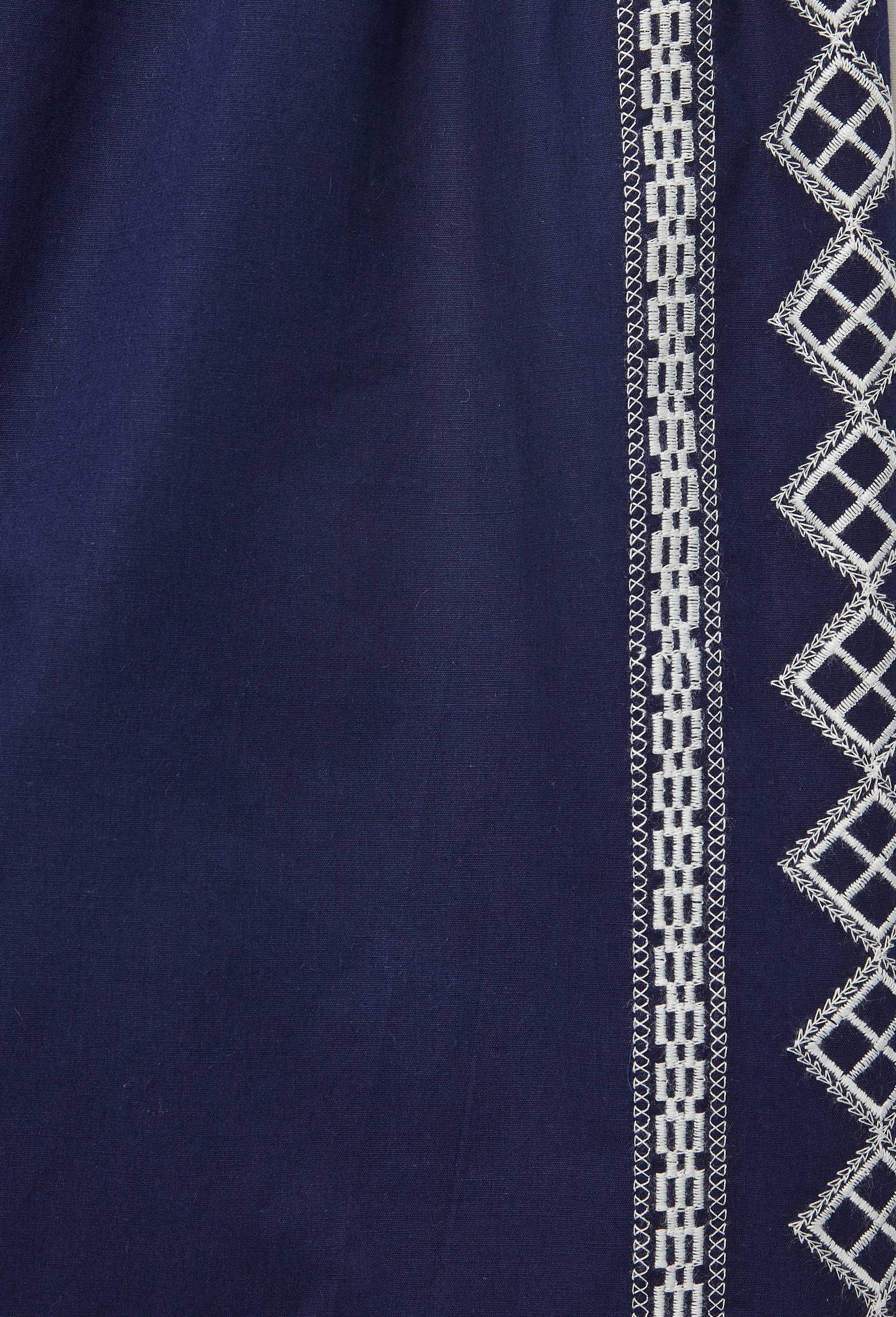 Short en coton avec broderie, Bleu fonc&eacute;, large image number 5.0