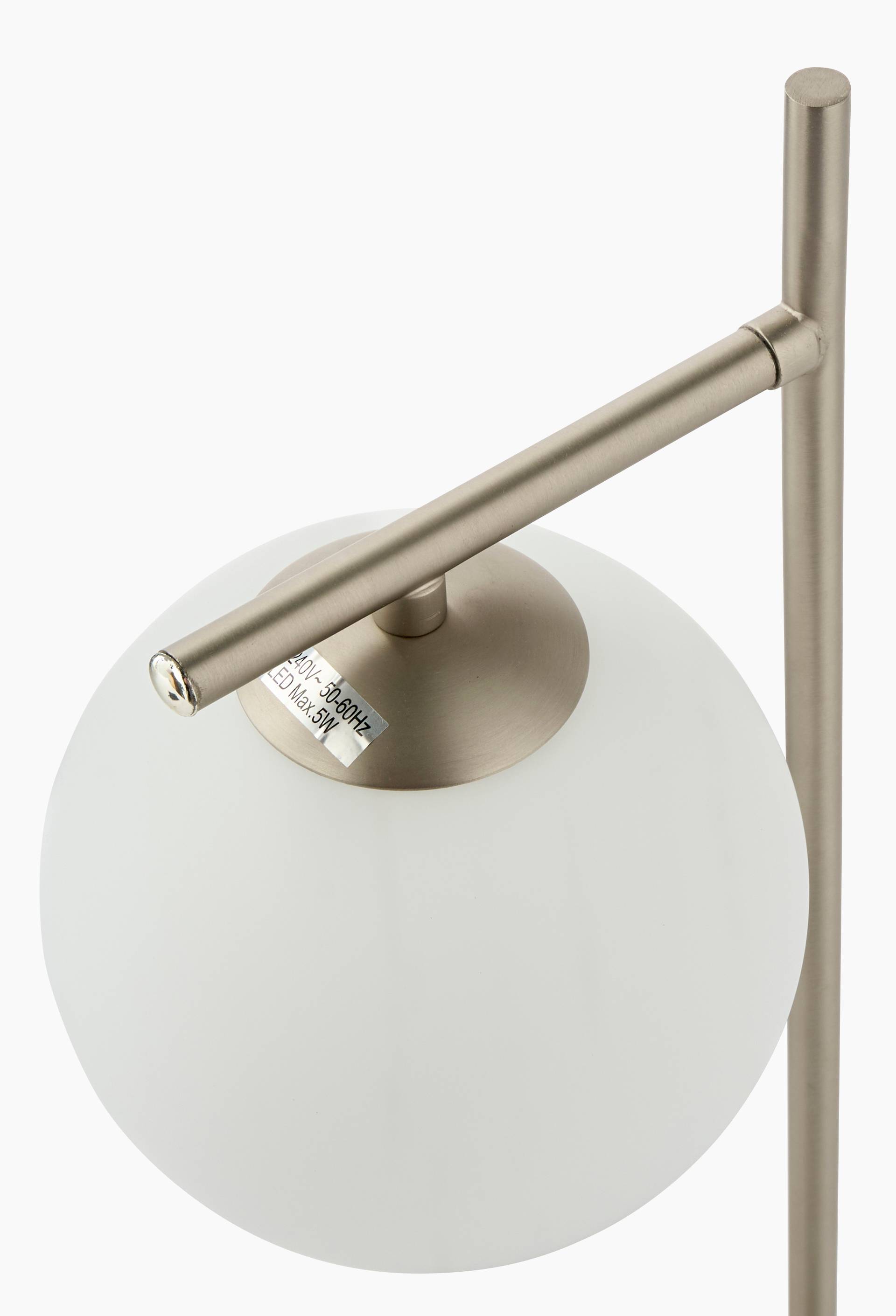 Lampe &agrave; poser,15x44cm, en m&eacute;tal, Argent, large image number 1