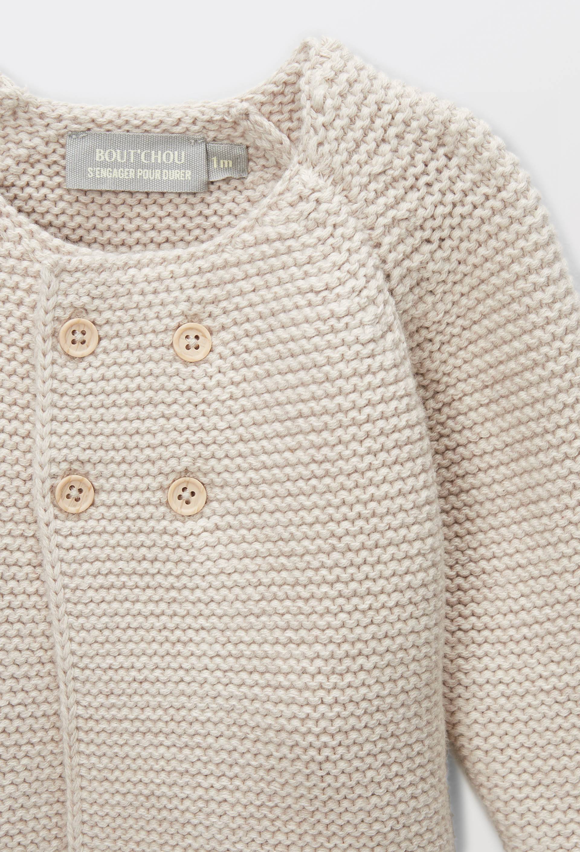 Cardigan uni en coton, Beige, large image number 2.0