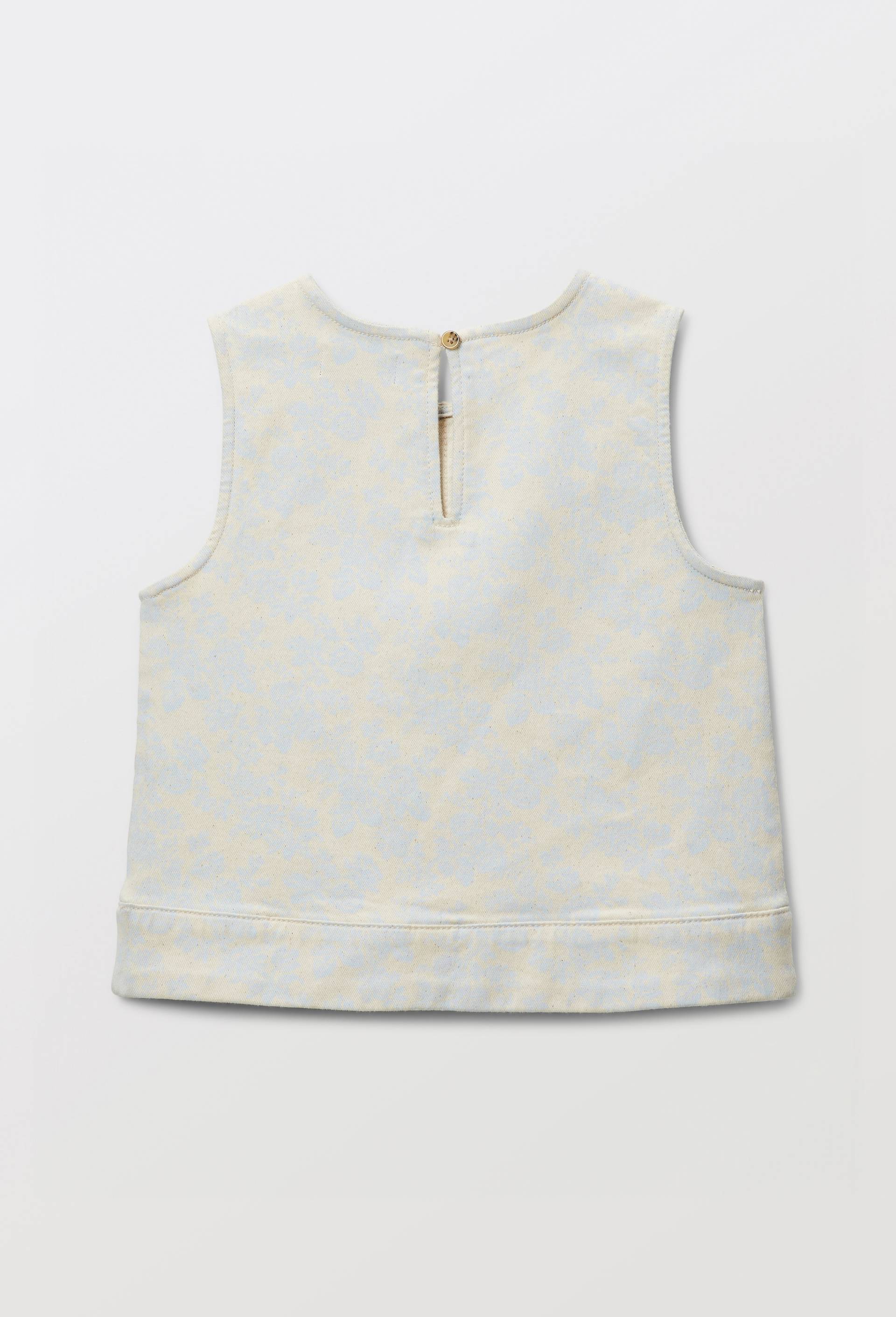 Top sans manches en twill imprim&eacute;, Beige clair, large image number 3.0