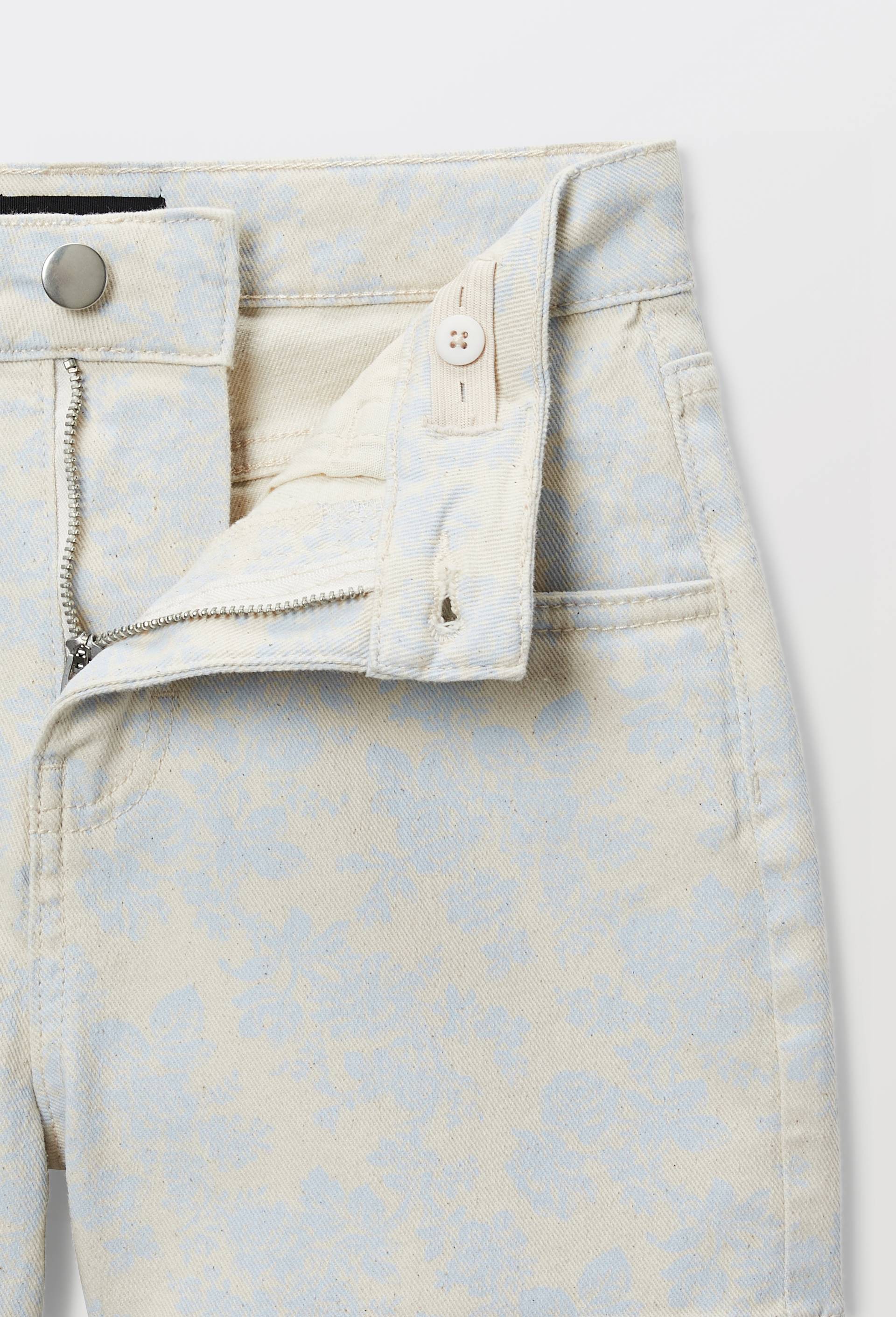 Short en twill imprim&eacute;, Beige clair, large image number 3