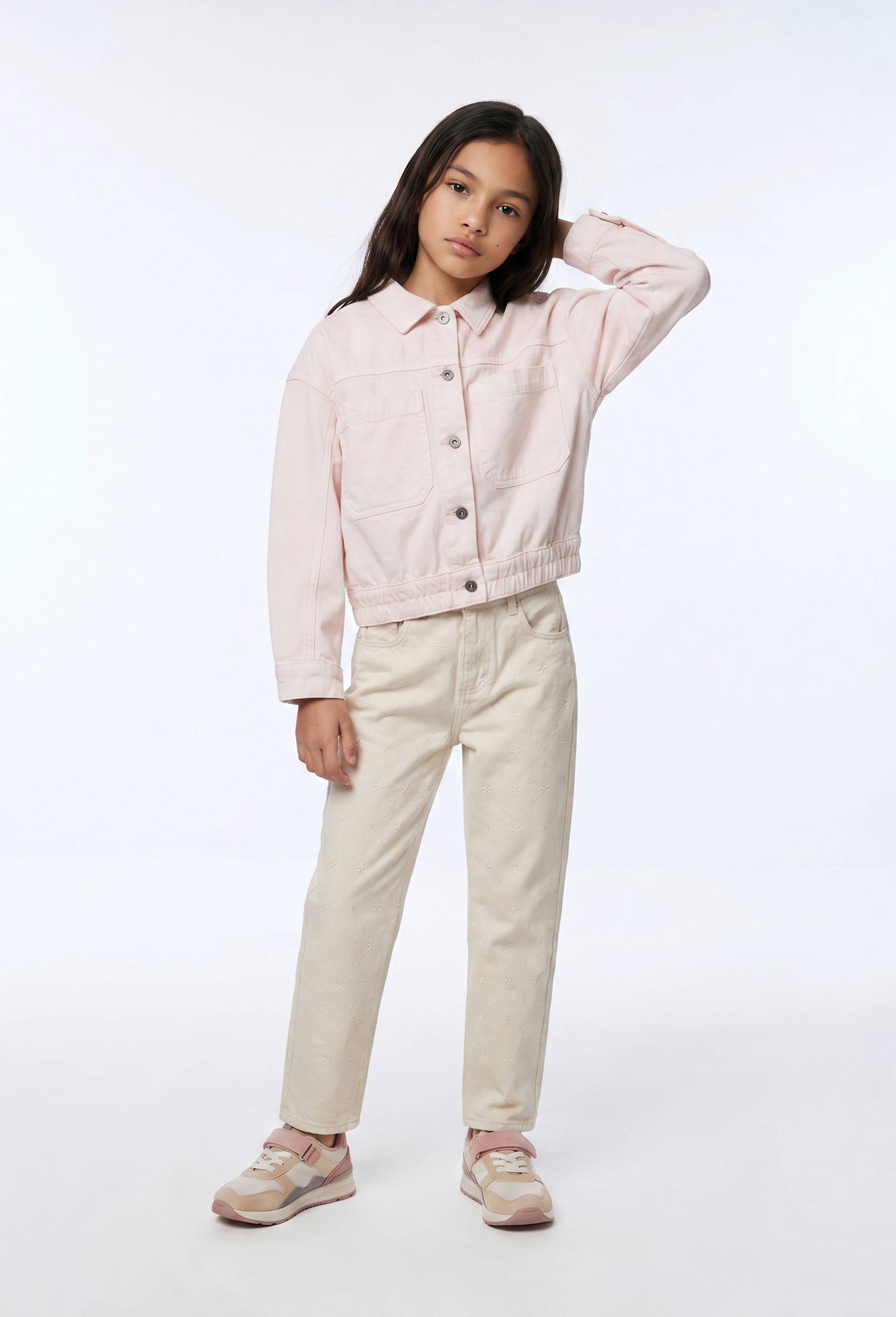 Veste en jean overdye, Rose, large image number 1