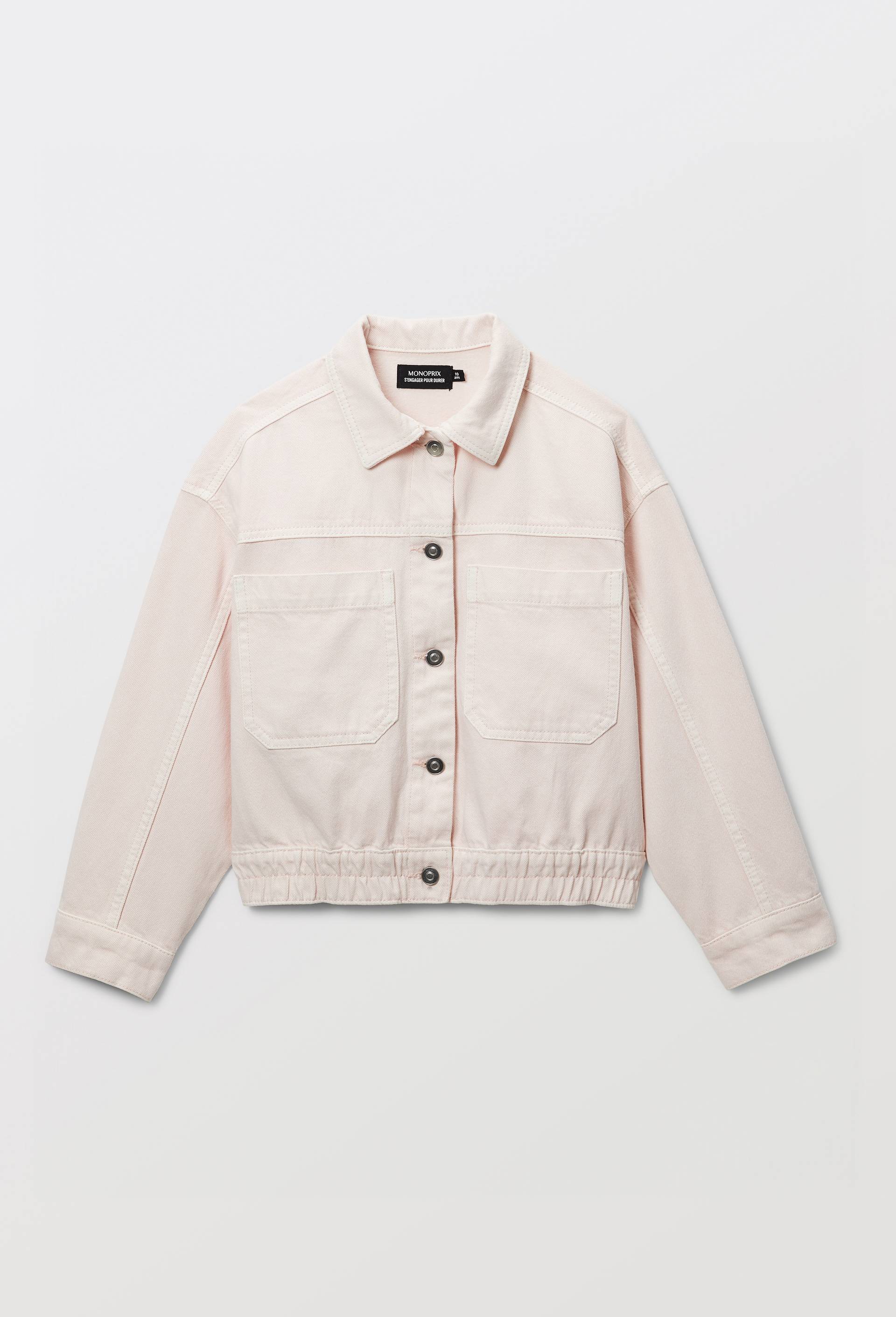 Veste en jean overdye, Rose, large image number 2.0