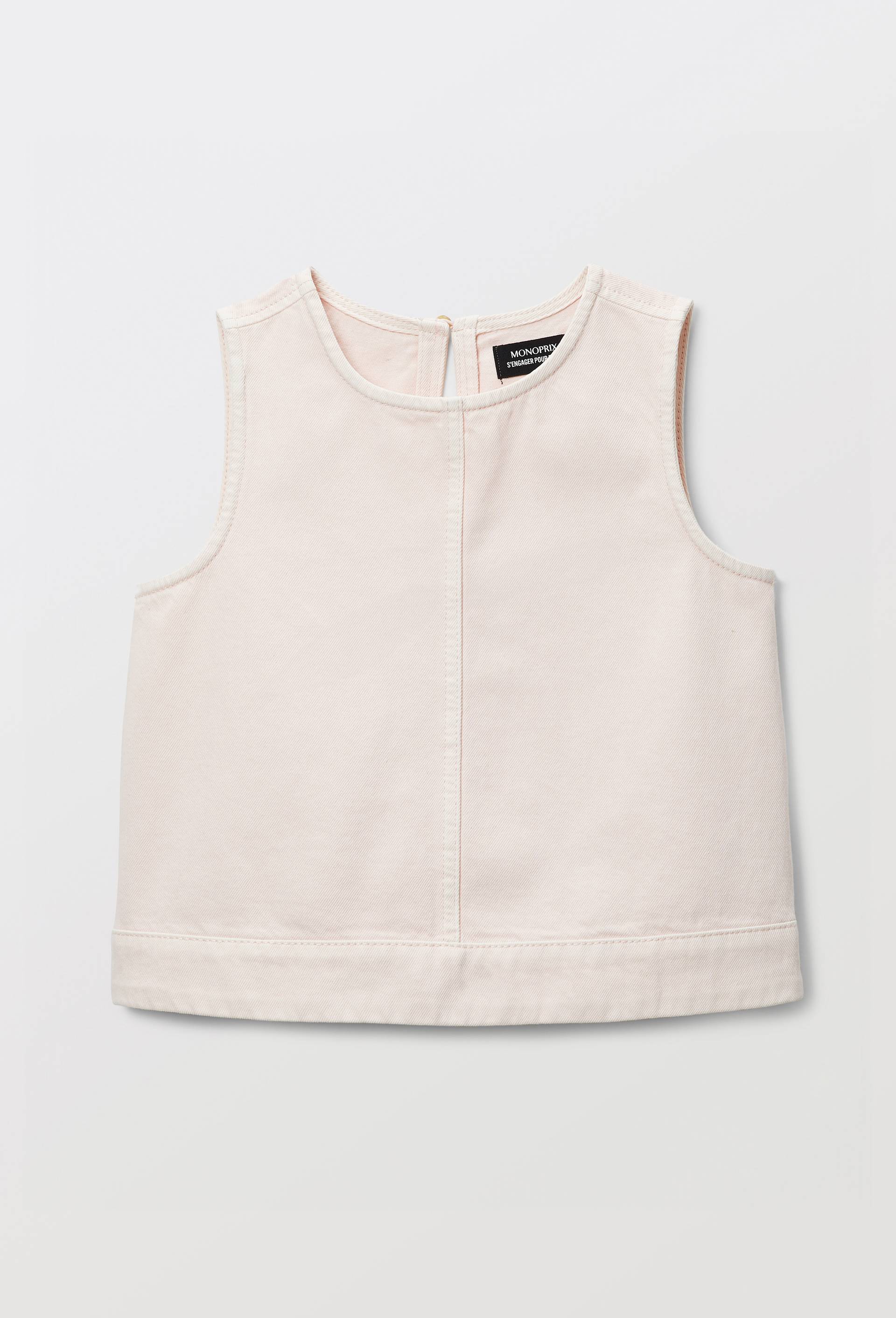 Top sans manches en twill, Rose, large image number 1
