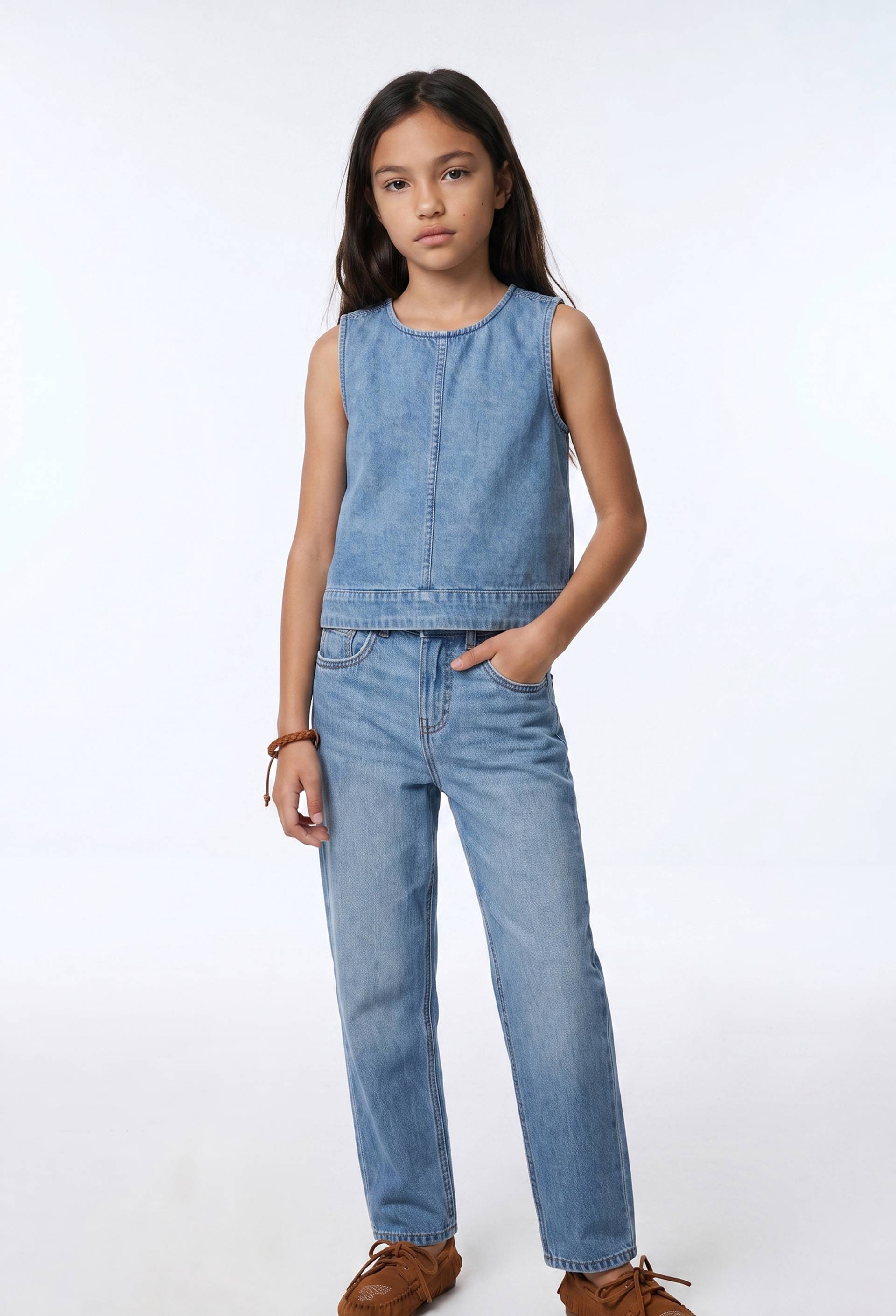 Jean large uni, Bleu clair, large image number 1.0