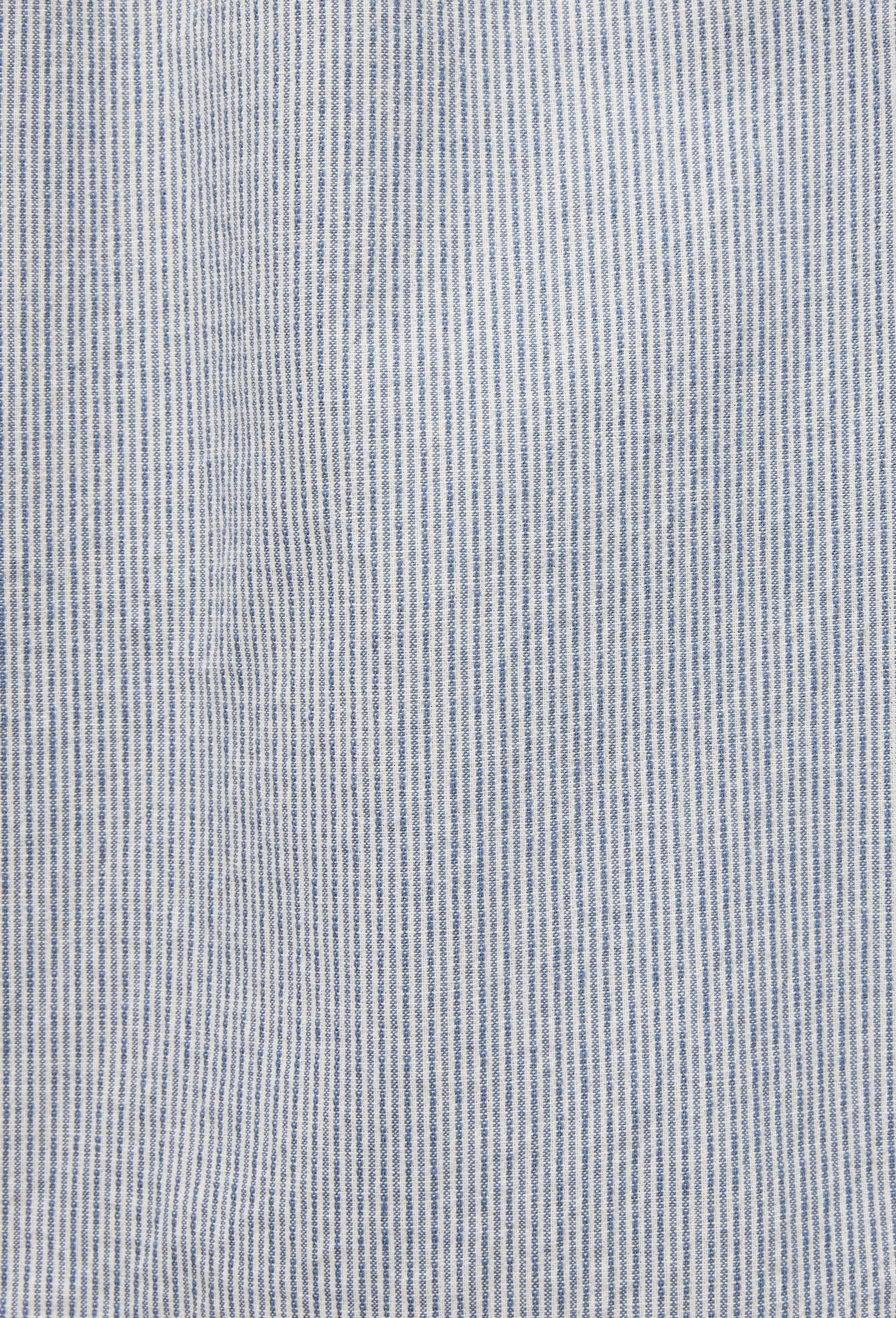 Bermuda boutonn&eacute; en coton, Bleu, large image number 5.0