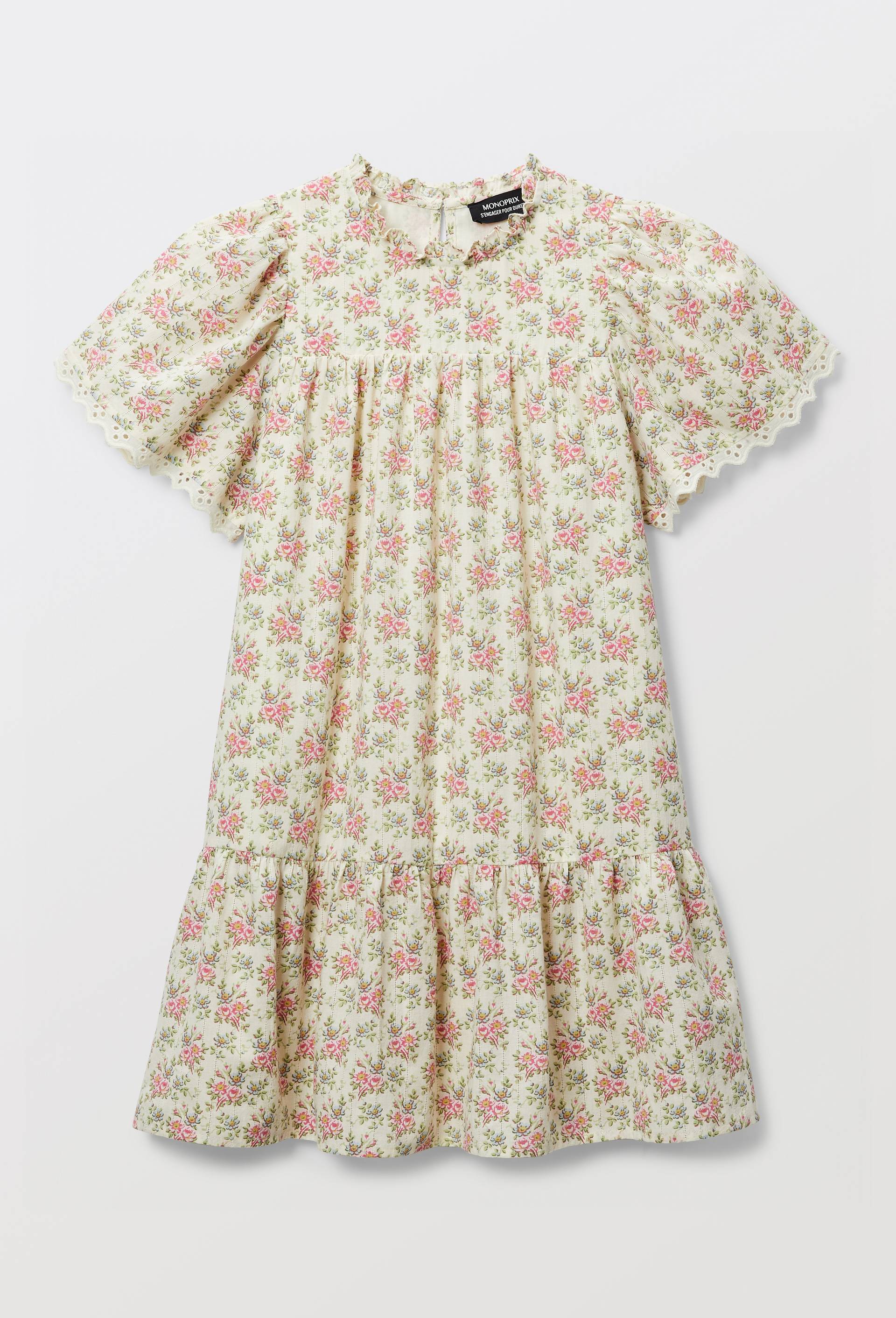 ROBE FLEURIE, Beige clair, large image number 0