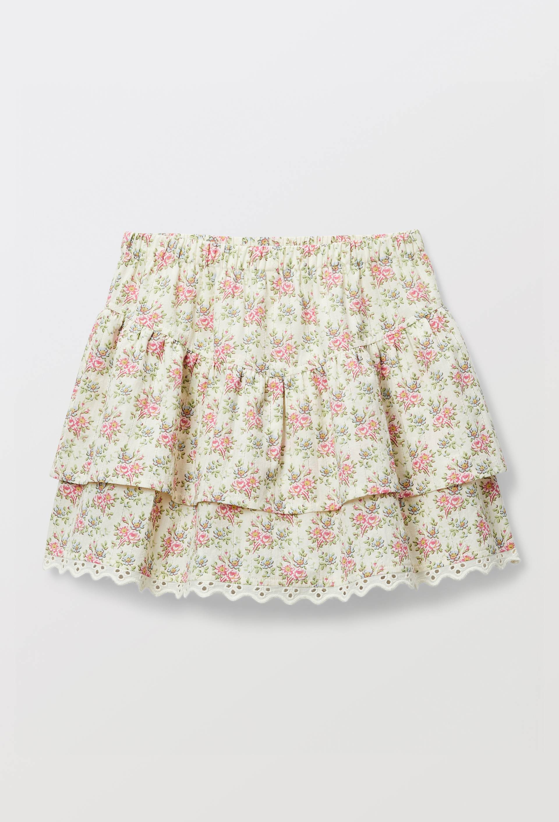 JUPE FLEURIE, Beige clair, large image number 0