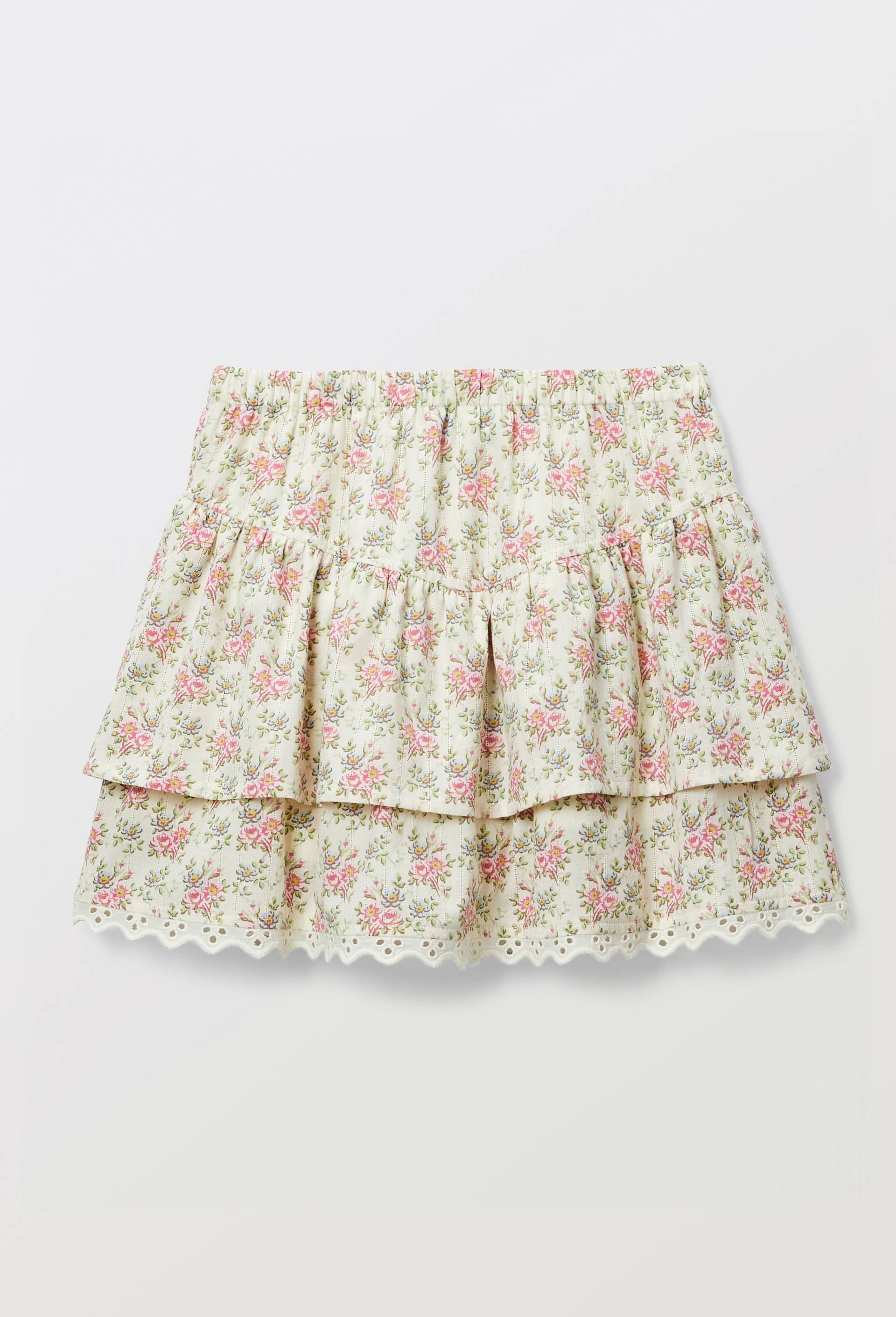 JUPE FLEURIE, Beige clair, large image number 1