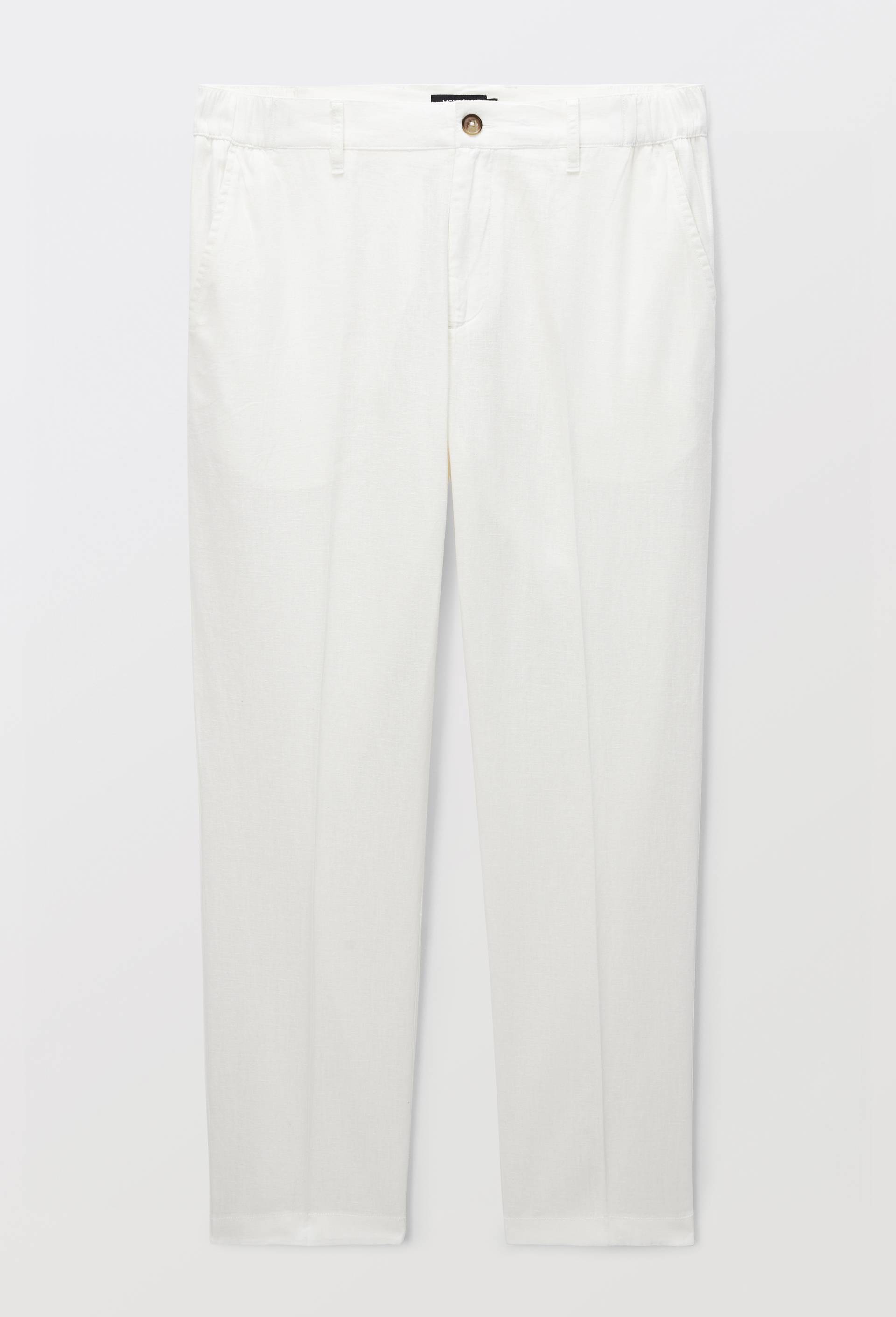 Pantalon  en lin et coton, Beige clair, large image number 2