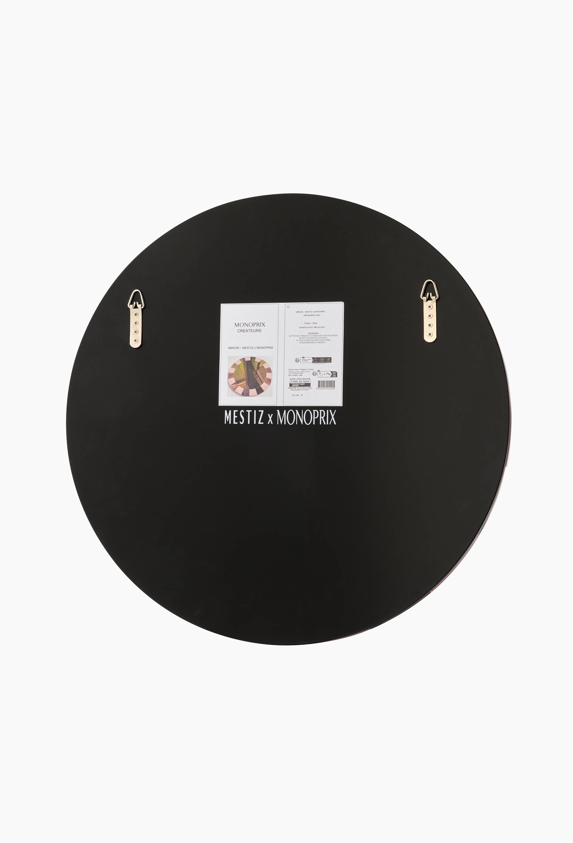 Miroir rond rose, 60cm - MESTIZ x MONOPRIX, Rose, large image number 3