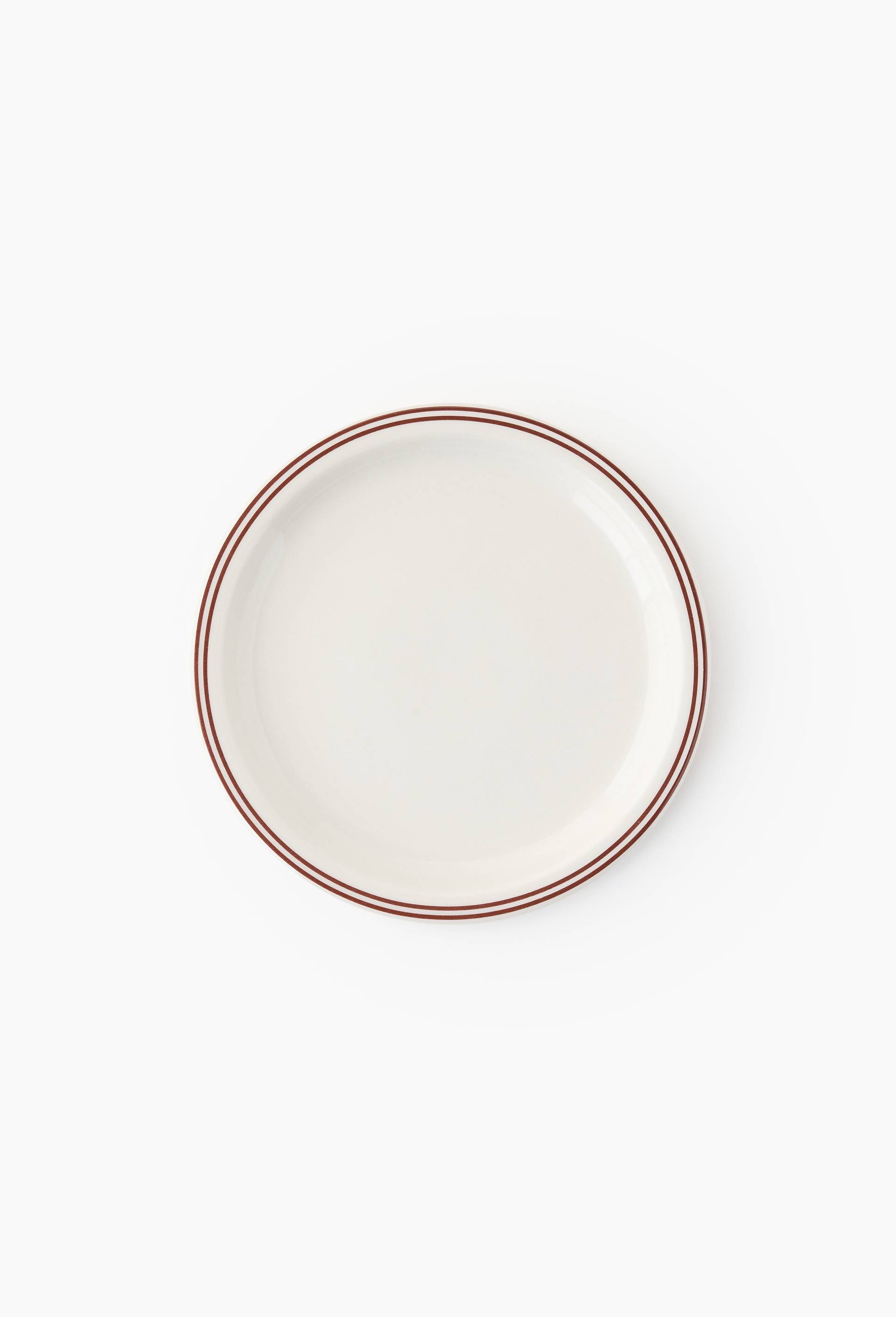 Assiette &agrave; dessert, finition liser&eacute;, 20cm, Ecru, large image number 0