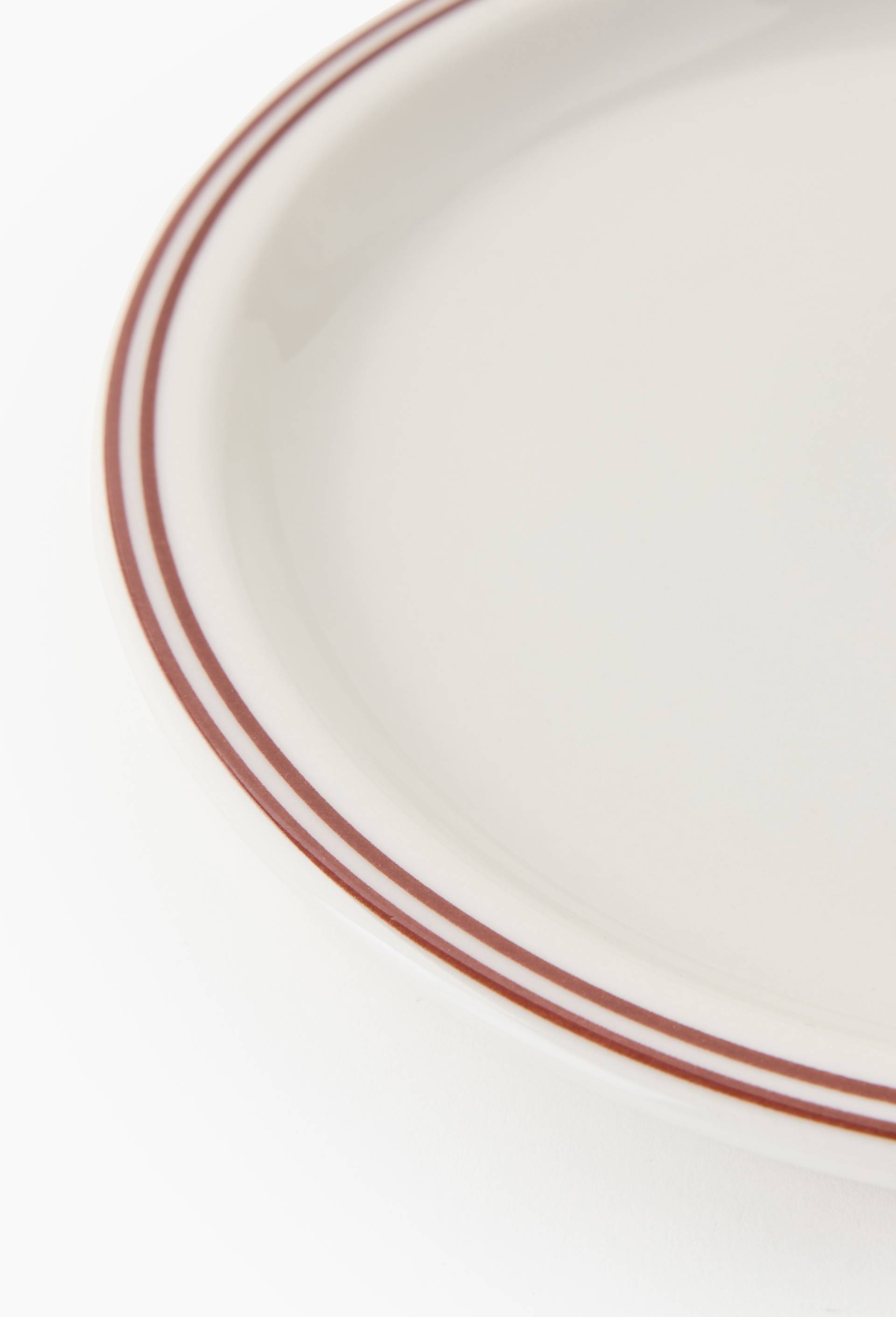Assiette &agrave; dessert, finition liser&eacute;, 20cm, Ecru, large image number 1